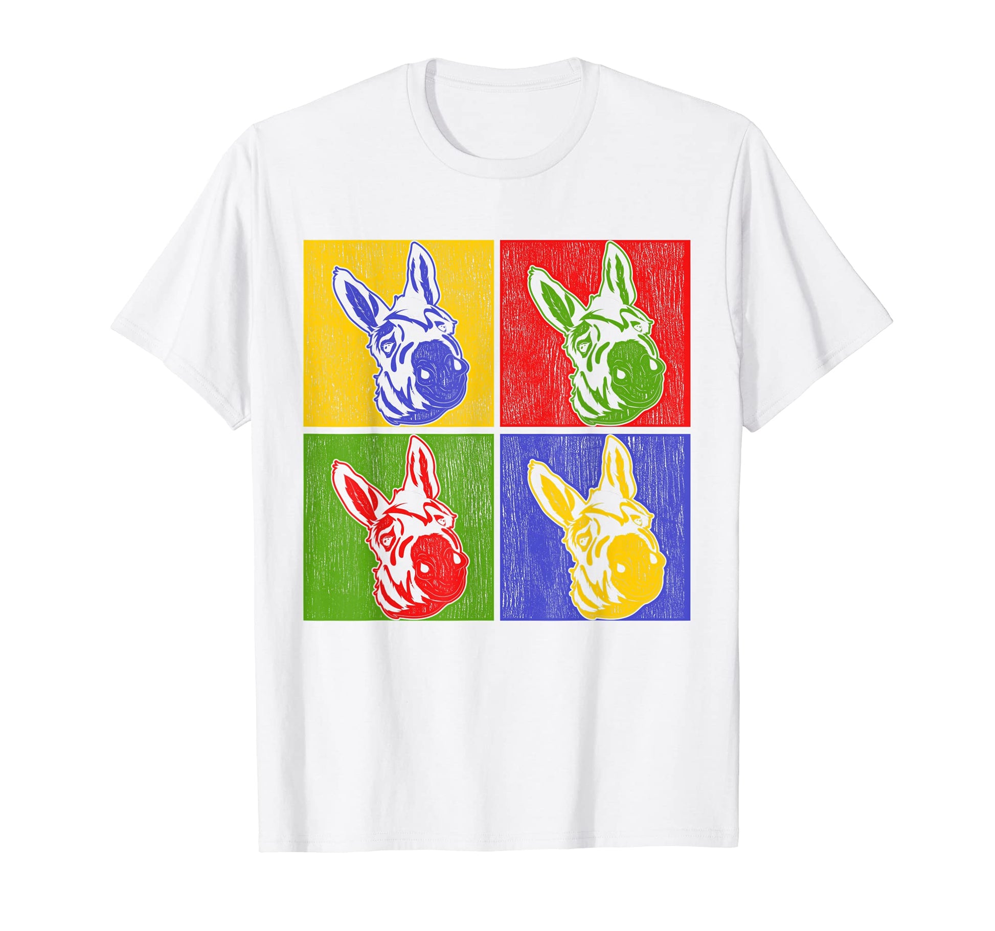 Farmer Farm Animal Pop Art Donkey T-Shirt - Unique Graphic Men Women - T-Shirt, Sweatshirt, Hoodie