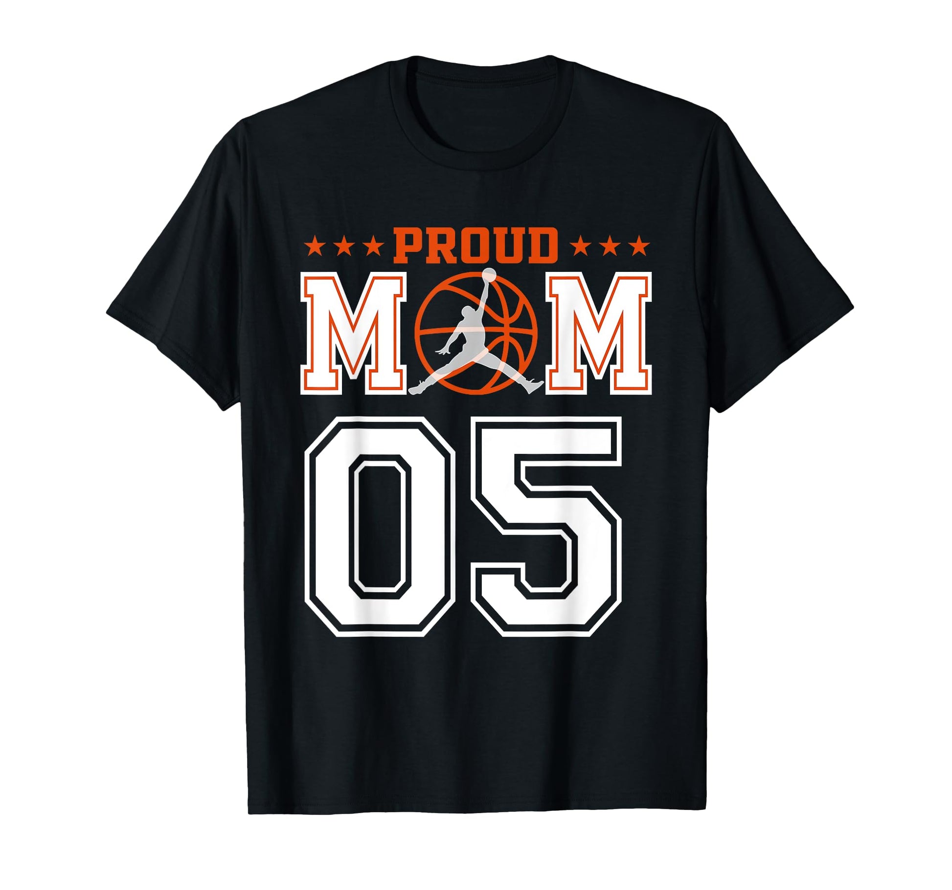 Custom Number 05 Proud Basketball Mom T-Shirt - Trendy Graphic Men Women - T-Shirt, Sweatshirt, Hoodie