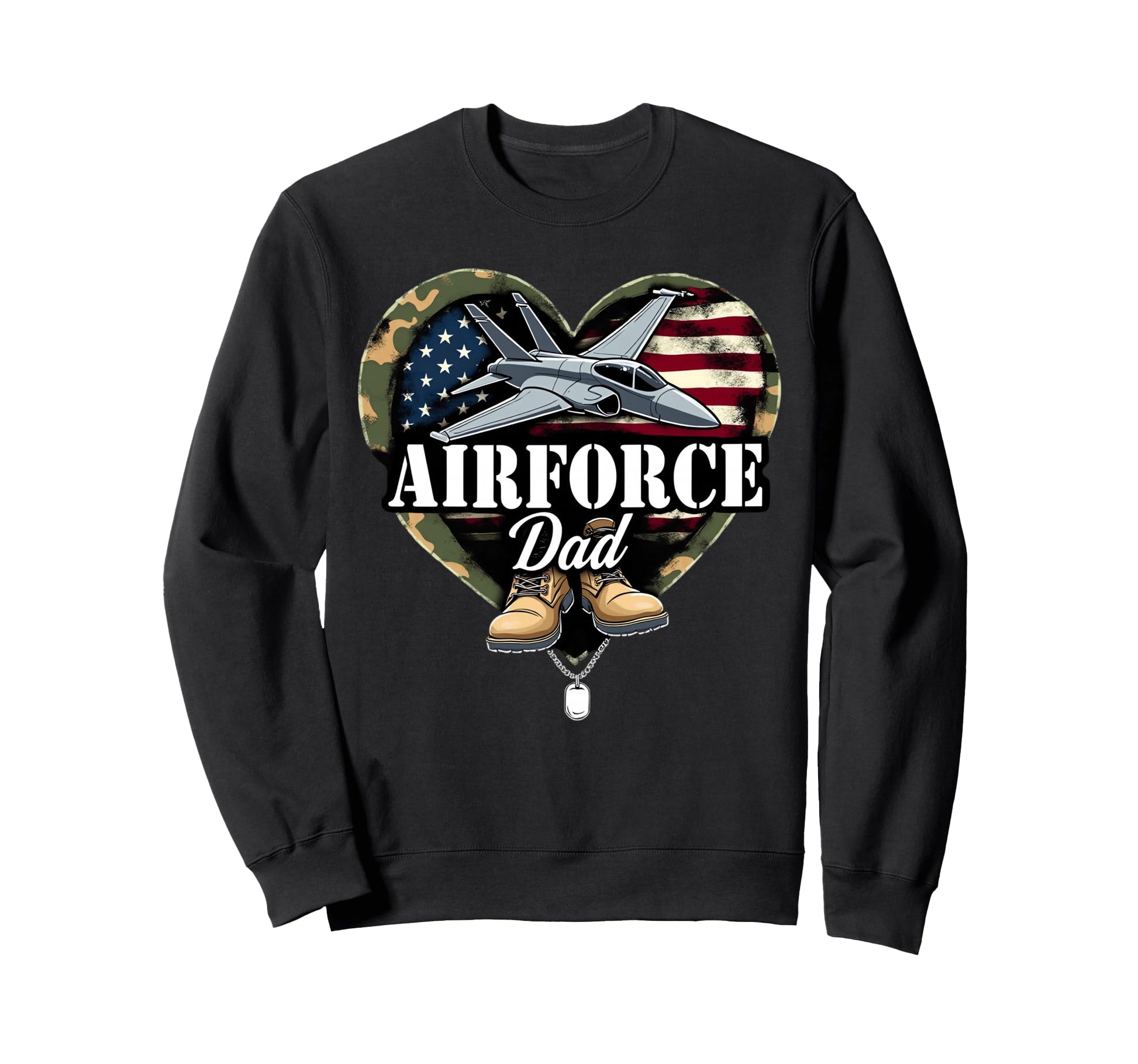 Air Force Dad Patriotic American Sweatshirt - Minimalist Print Men Women - T-Shirt, Sweatshirt, Hoodie