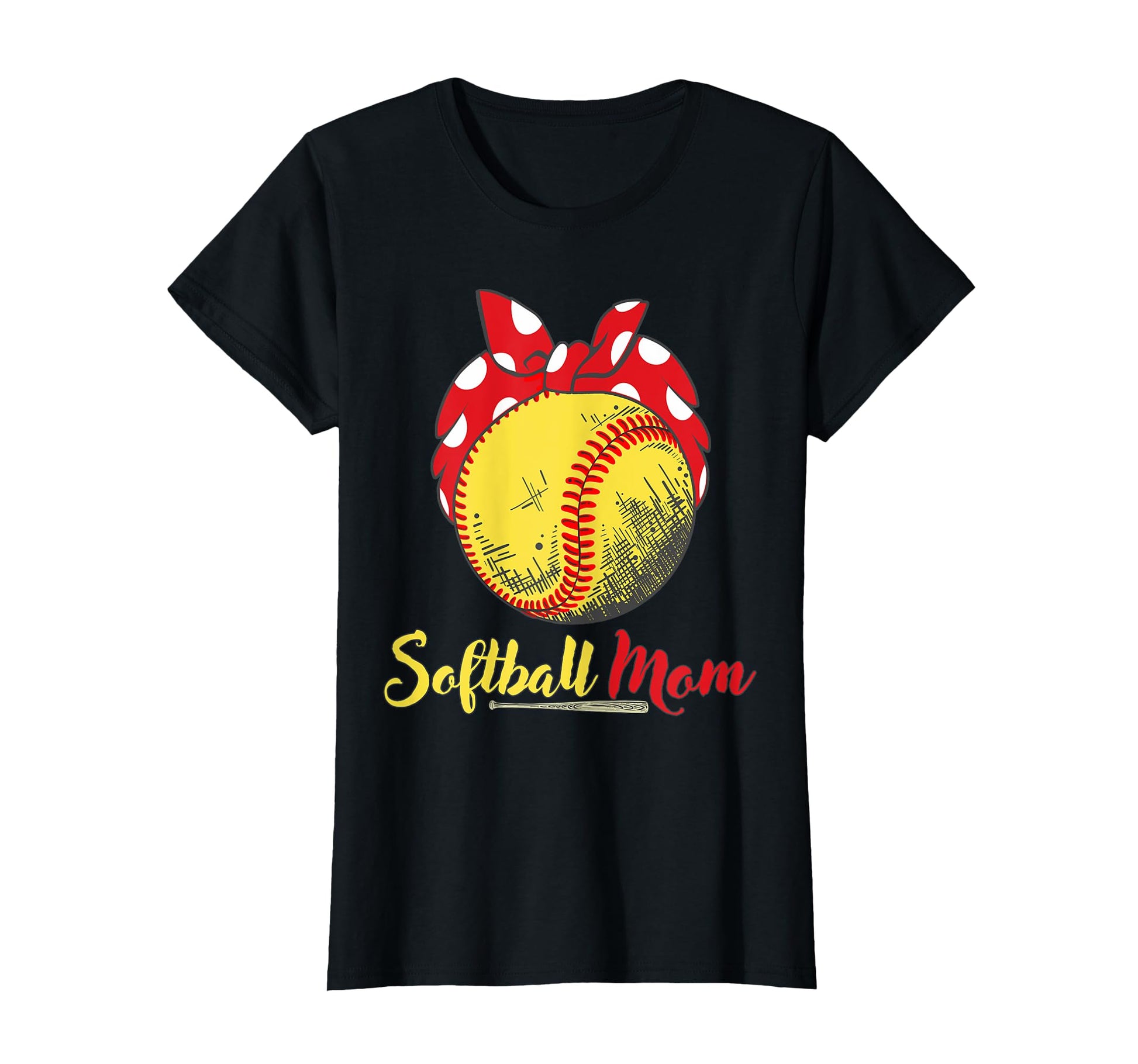Us Flag Softball Player Mom Mothers Day Gift T-Shirt - Graphic Print Unisex - T-Shirt, Sweatshirt, Hoodie
