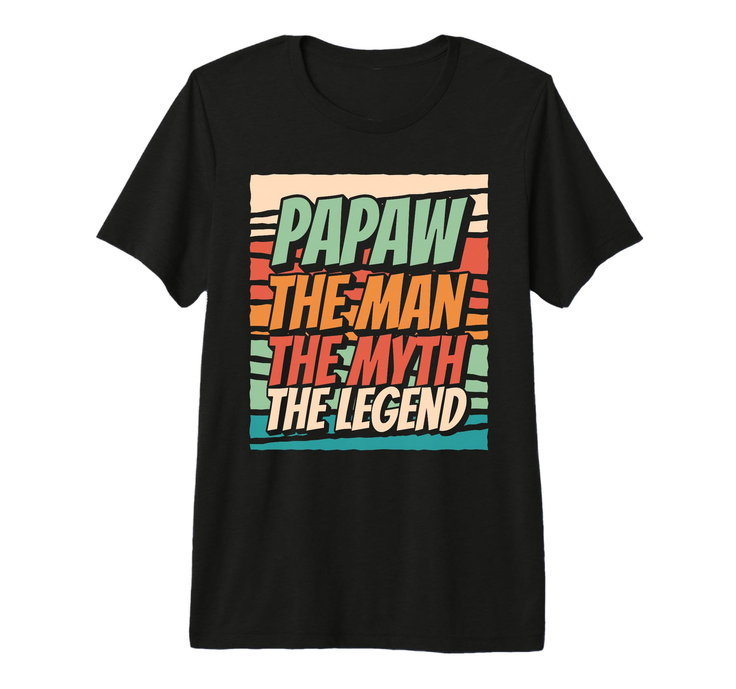 Mens Papaw Myth Legend Dad Grandpa Tri T-Shirt - Trendy Graphic for Adults - T-Shirt, Sweatshirt, Hoodie