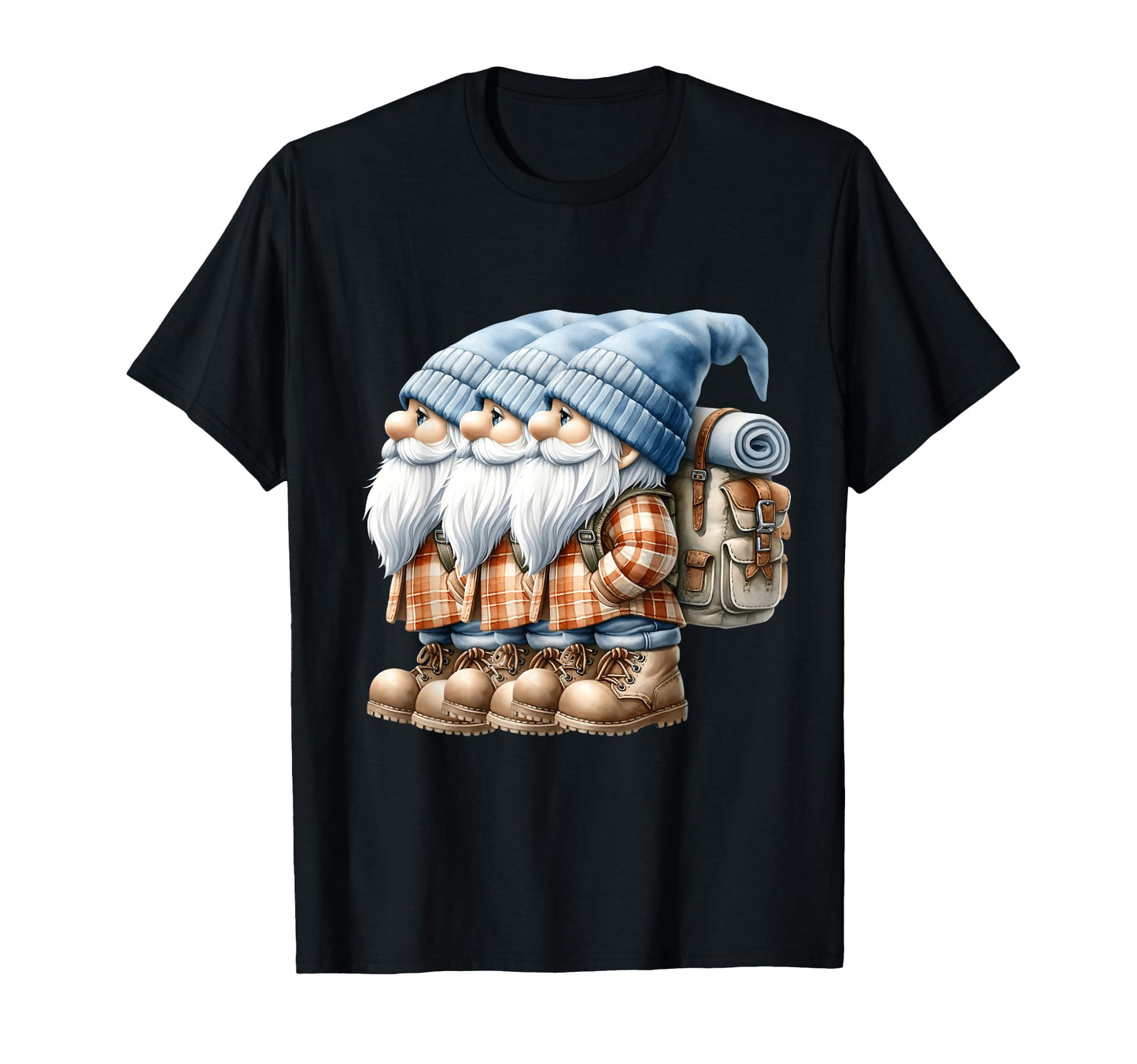 Hiker Gnomes Hiking And Camping T-Shirt - Fun Novelty Design Unisex - T-Shirt, Sweatshirt, Hoodie