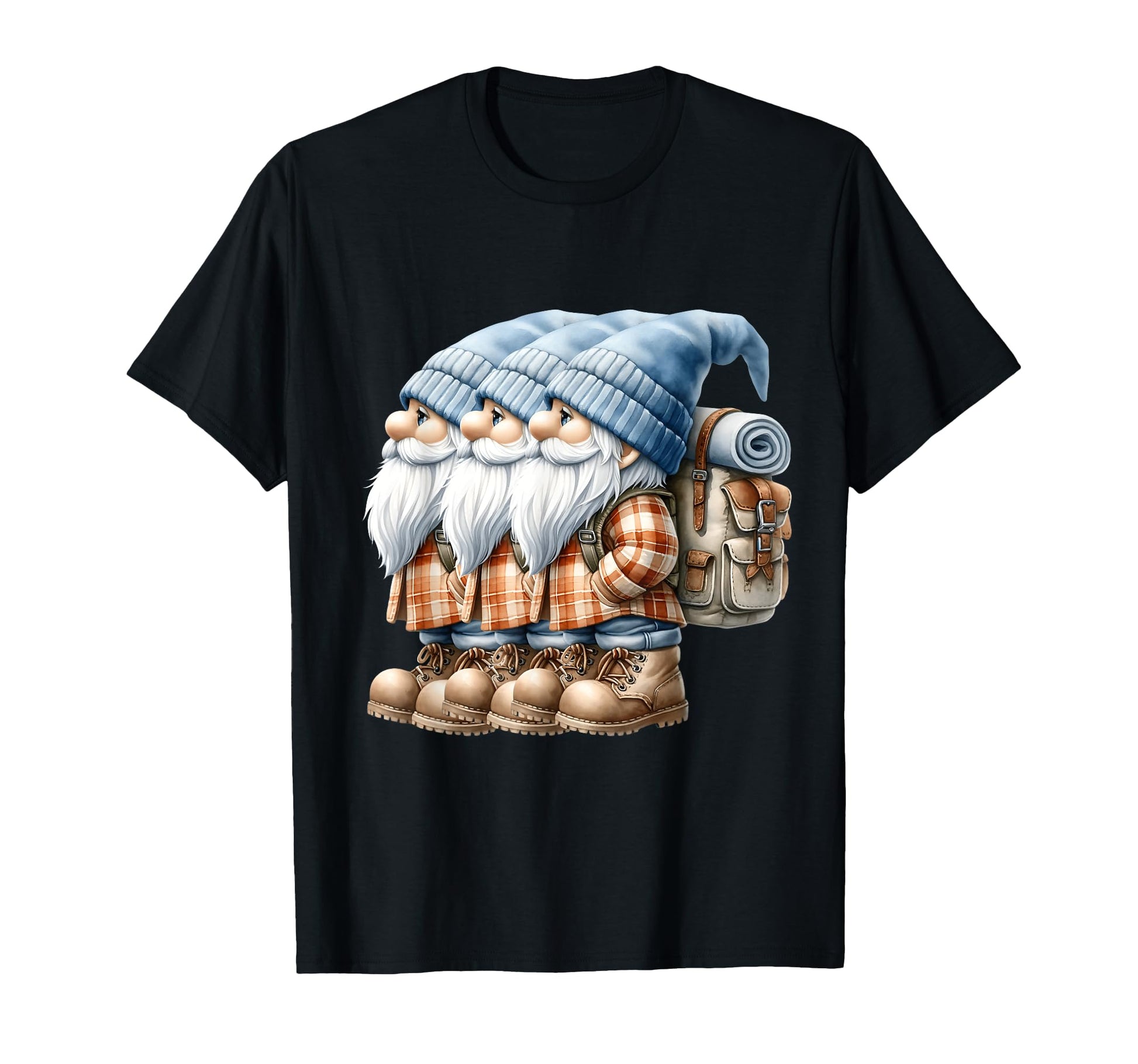 Hiker Gnomes Hiking And Camping T-Shirt - Fun Novelty Design Unisex - T-Shirt, Sweatshirt, Hoodie