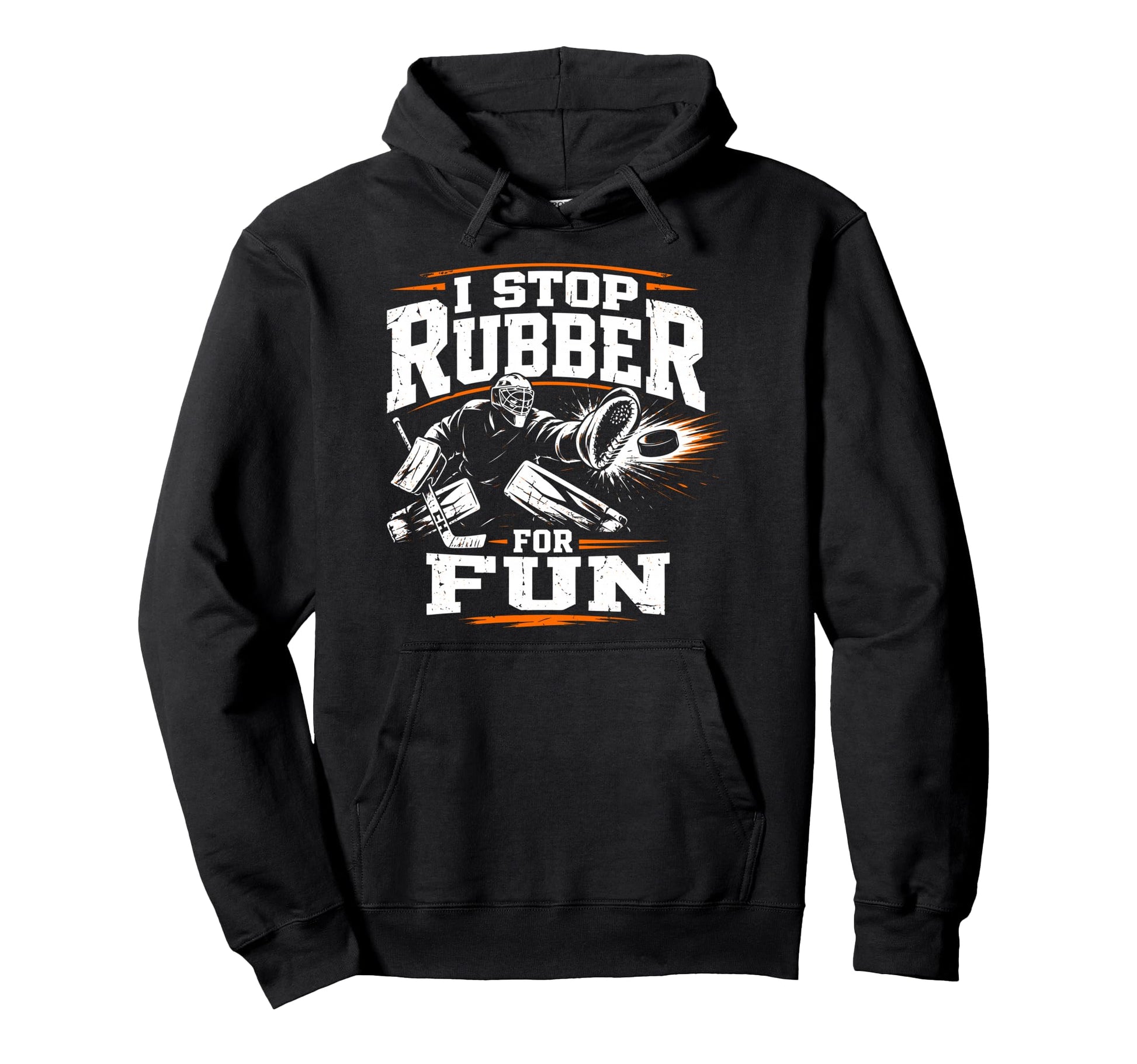 Ice Hockey Goalkeeper Fun Goalie Hoodie - Minimalist Print Men Women - T-Shirt, Sweatshirt, Hoodie