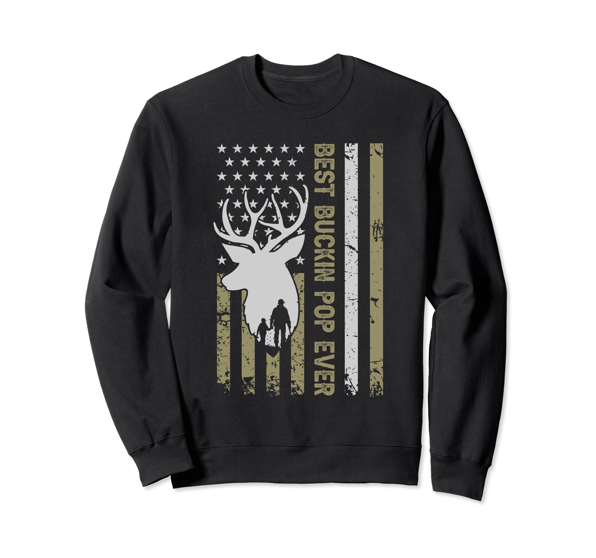 Best Buckin Pop Camouflage American Sweatshirt - Trendy Graphic for Adults - T-Shirt, Sweatshirt, Hoodie