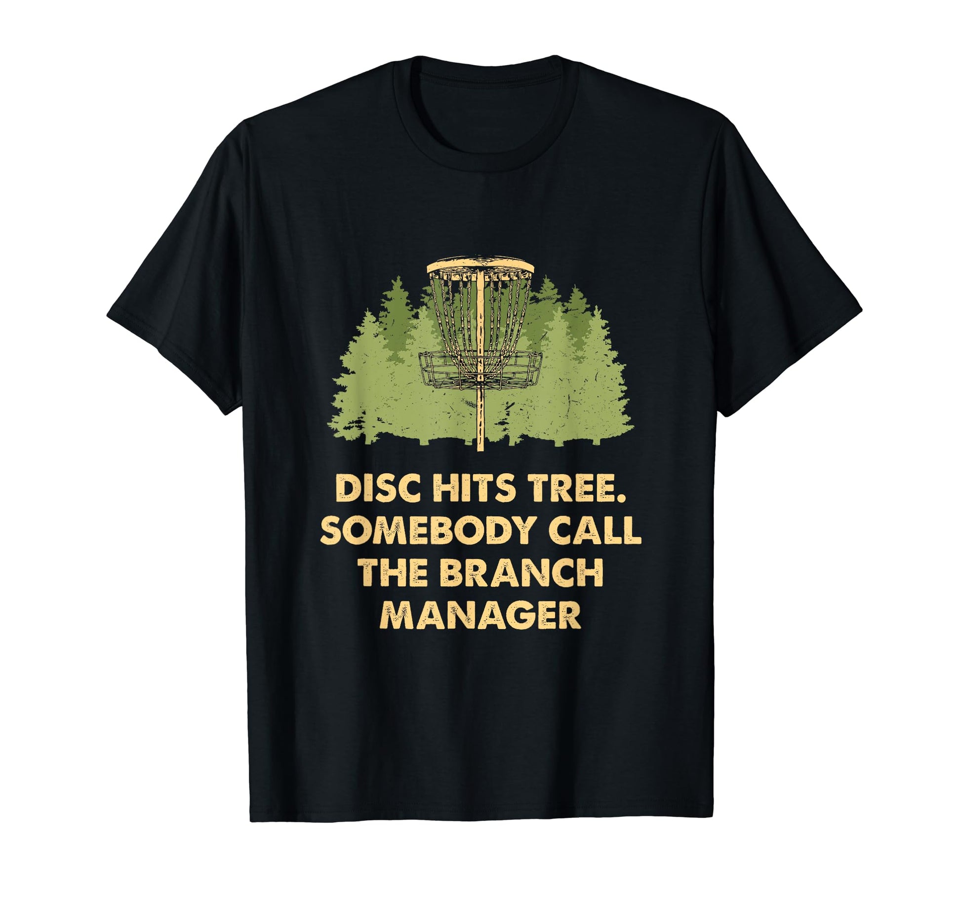 Somebody Call Branch Manager Disc T-Shirt - Minimalist Print for Adults - T-Shirt, Sweatshirt, Hoodie