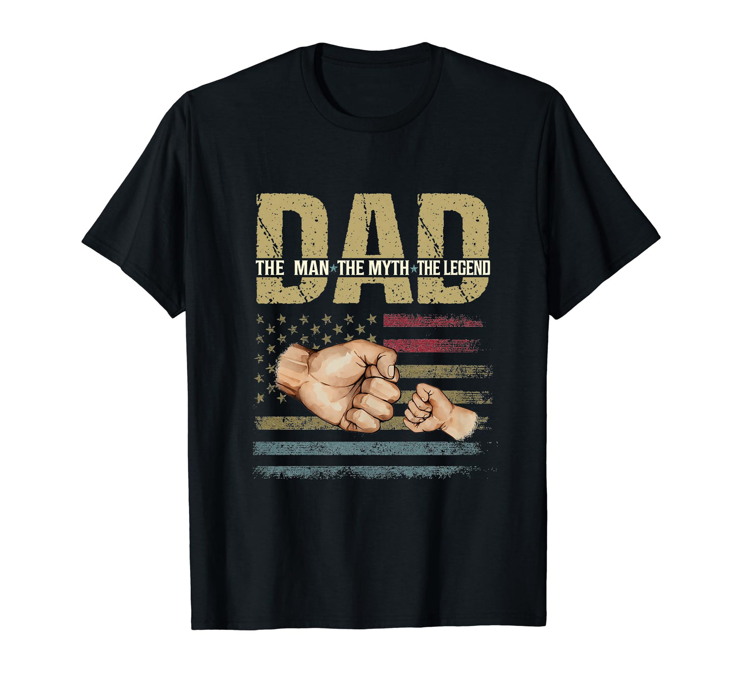 Dad Myth Legend Us American Flag Fat T-Shirt - Novelty Apparel for Adults - T-Shirt, Sweatshirt, Hoodie