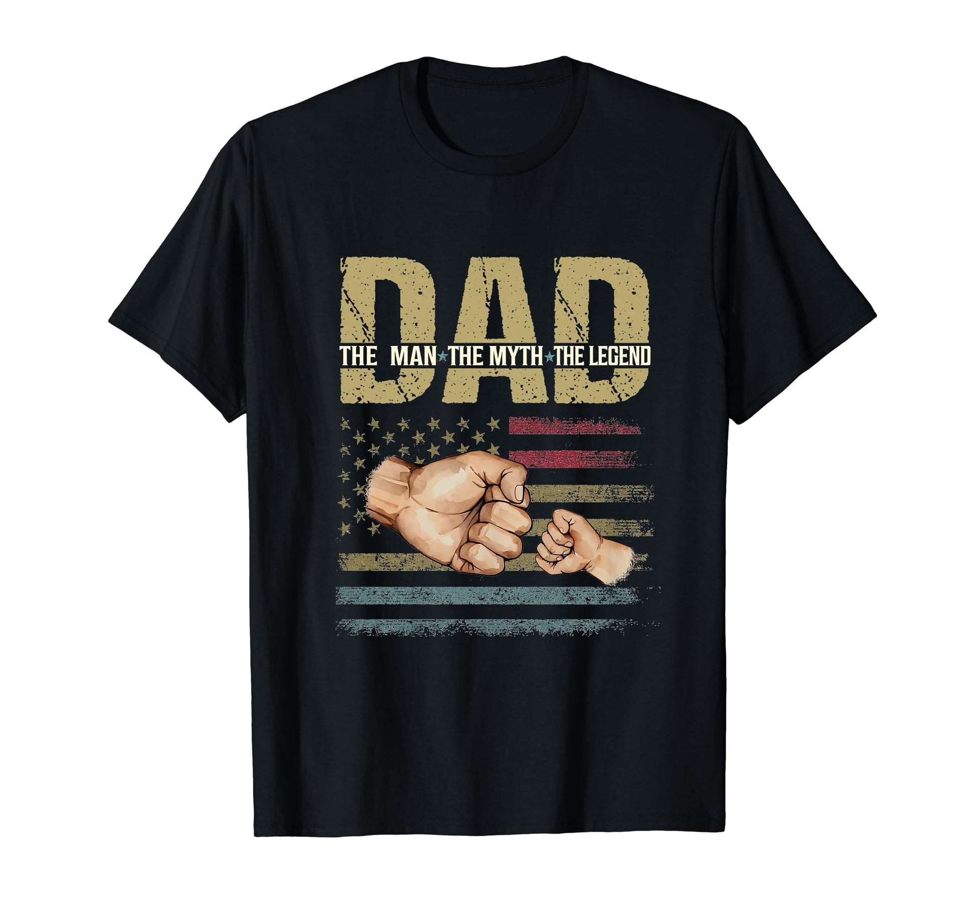 Dad Myth Legend Us American Flag Fat T-Shirt - Novelty Apparel for Adults - T-Shirt, Sweatshirt, Hoodie