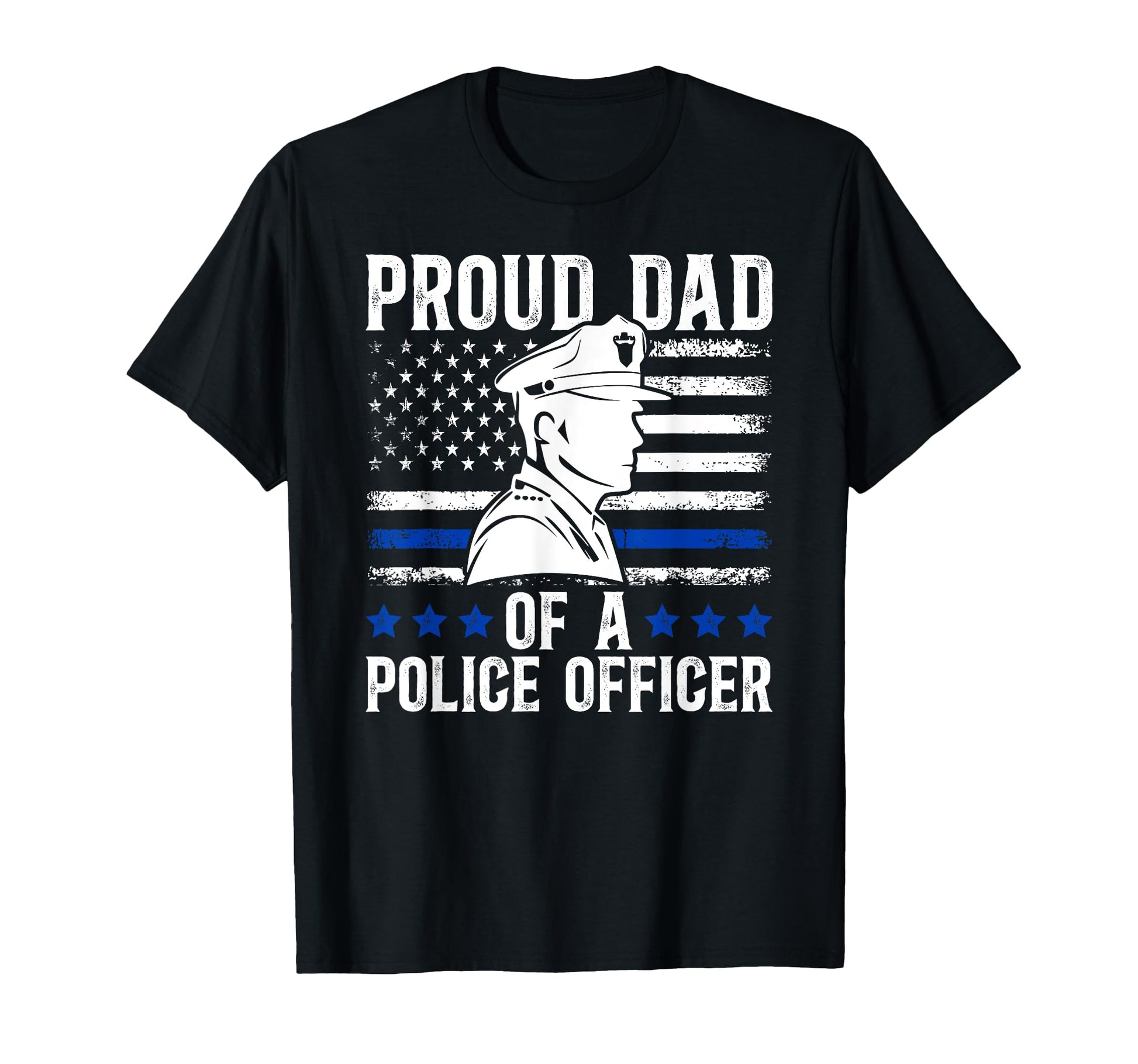 Proud Police Dad Police Officer Dad Us T-Shirt - Custom Art Print Unisex - T-Shirt, Sweatshirt, Hoodie
