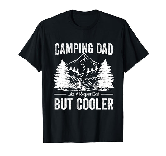 Camping Dad Outdoor Trip Mountain T-Shirt - Custom Art Print Men Women - T-Shirt, Sweatshirt, Hoodie