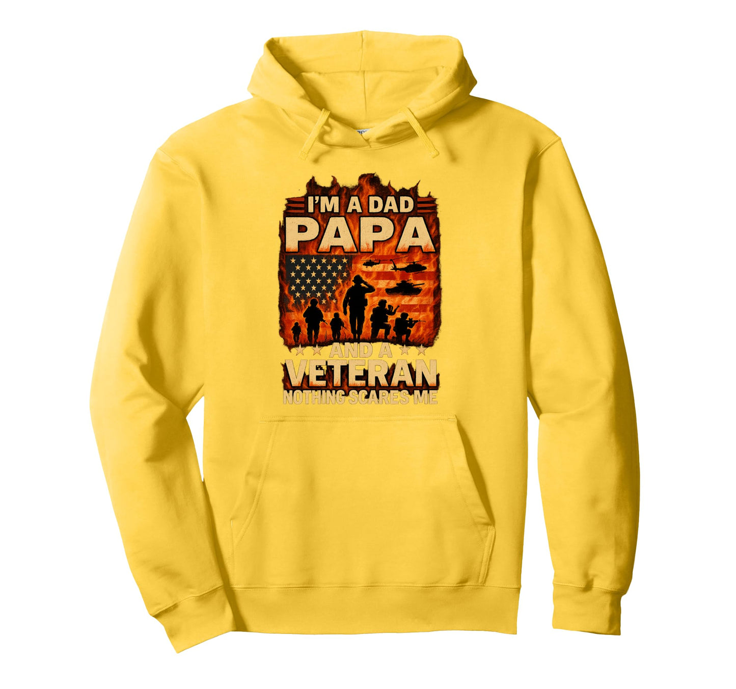 Im Dad Papa Veteran Papa Grandpa Hoodie - Novelty Apparel Men Women - T-Shirt, Sweatshirt, Hoodie