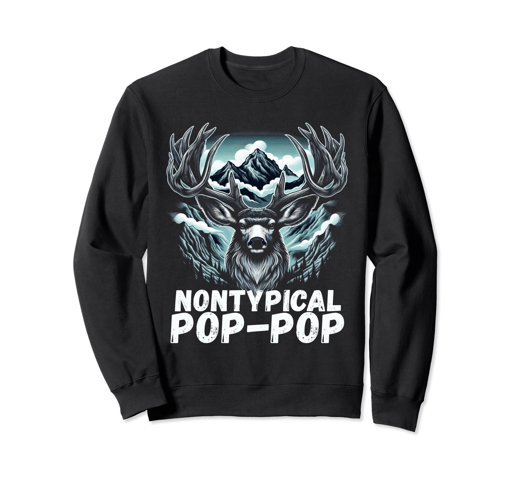 Fathers Day Mens Mule Deer Sweatshirt - Minimalist Print for Adults - T-Shirt, Sweatshirt, Hoodie