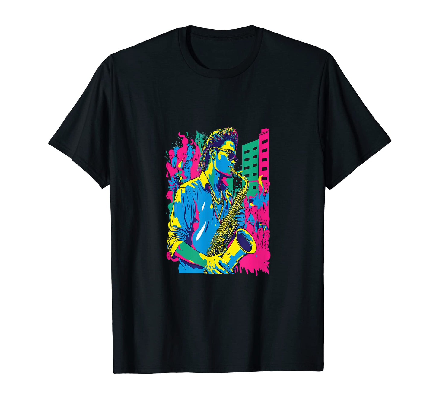 Professional Saxophone Musician Pop T-Shirt - Novelty Apparel for Adults - T-Shirt, Sweatshirt, Hoodie