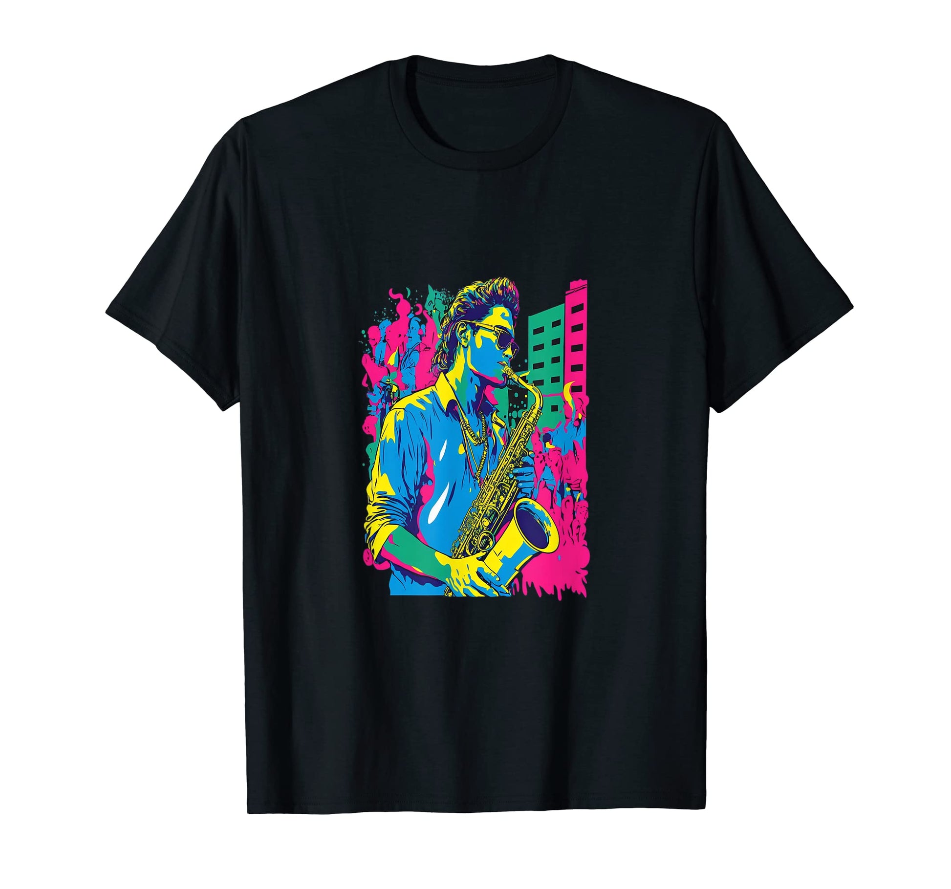 Professional Saxophone Musician Pop T-Shirt - Novelty Apparel for Adults - T-Shirt, Sweatshirt, Hoodie