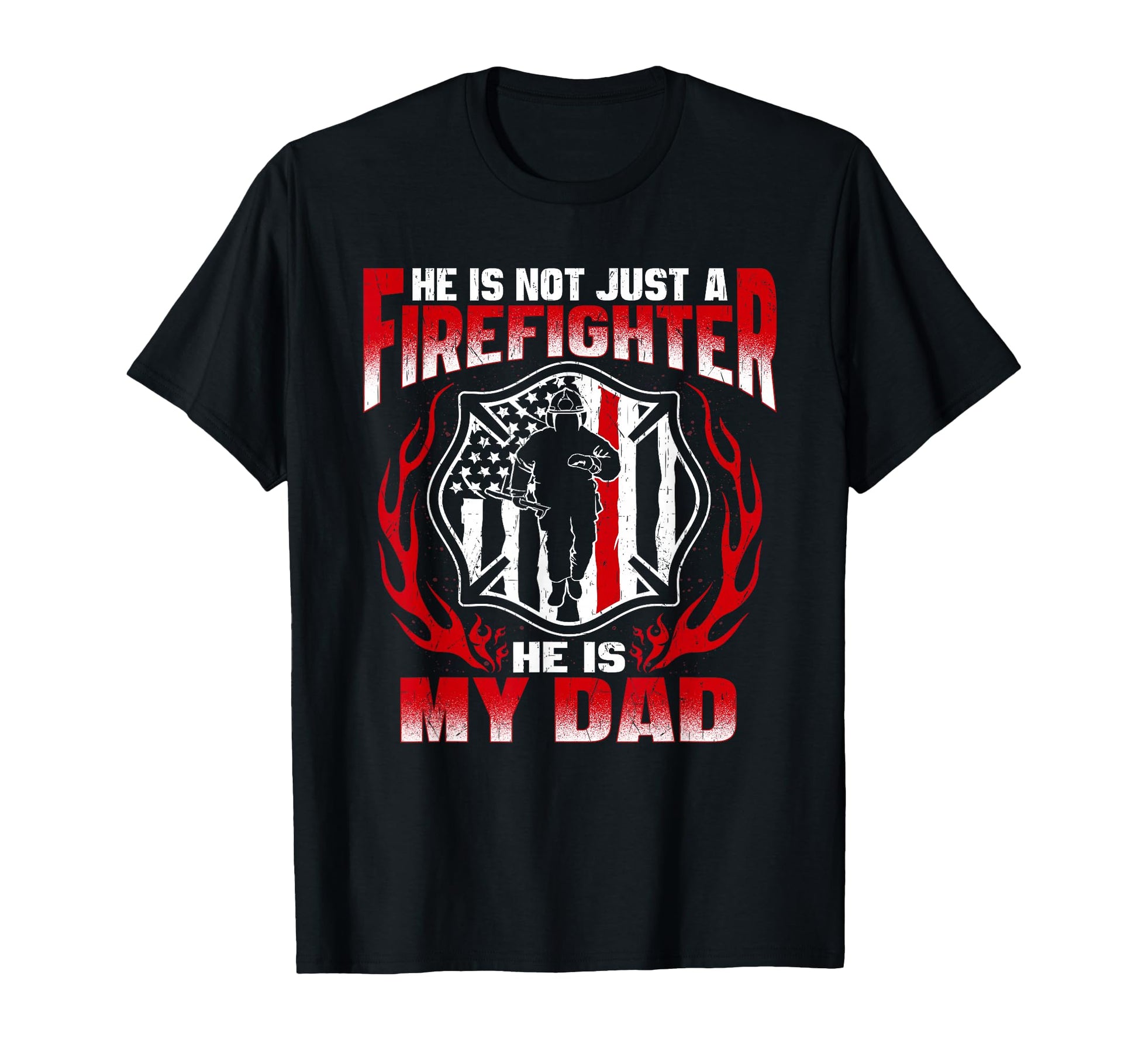 My Dad Is Firefighter Hero Proud Fire T-Shirt - Trendy Graphic for Adults - T-Shirt, Sweatshirt, Hoodie