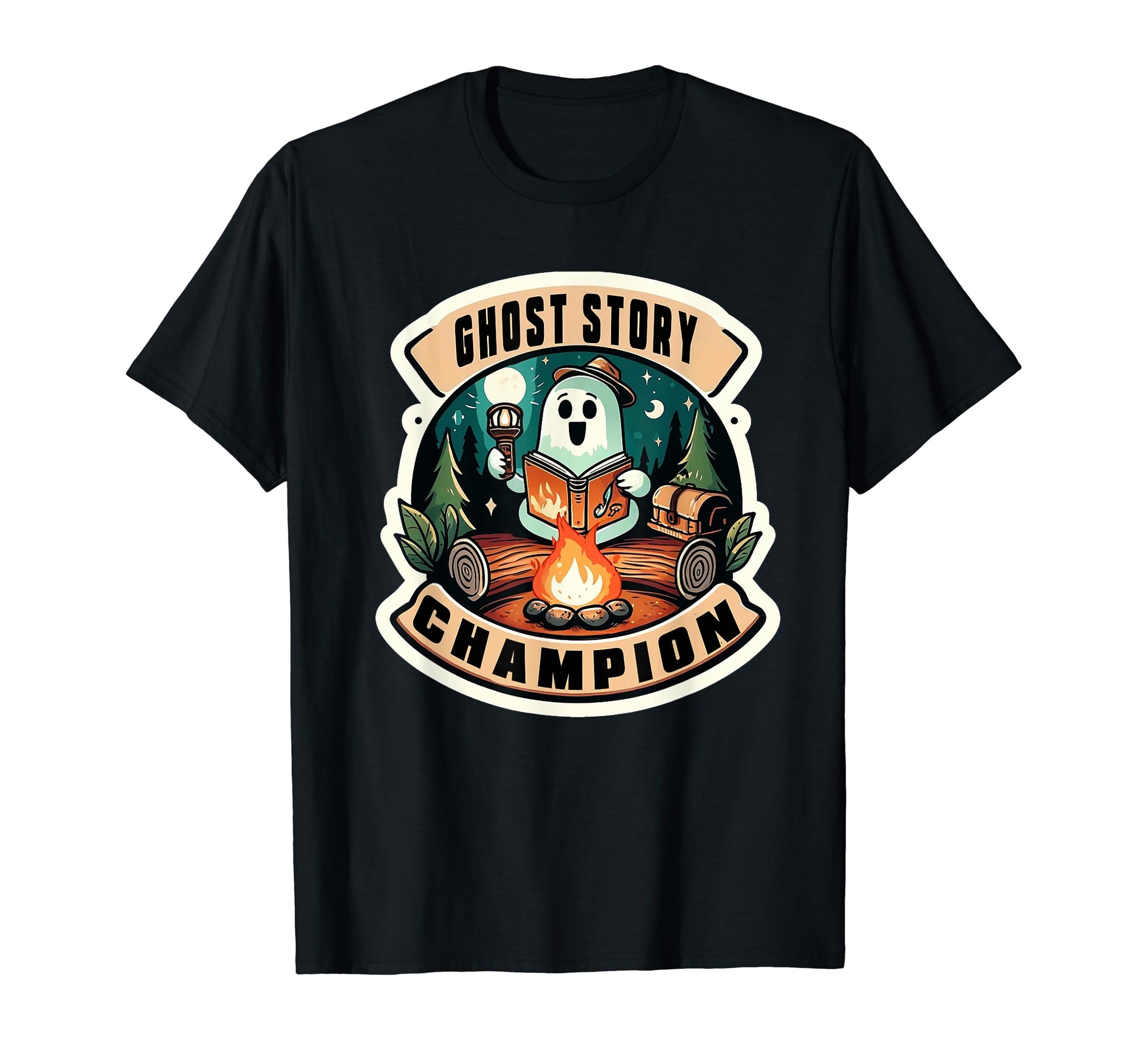 Ghost Story Champion Camping T-Shirt - Fun Novelty Design for Adults - T-Shirt, Sweatshirt, Hoodie