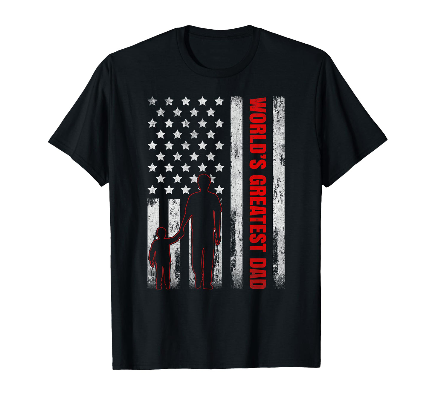 Worlds Greatest Daddy Dad Us T-Shirt - Custom Art Print for Adults - T-Shirt, Sweatshirt, Hoodie