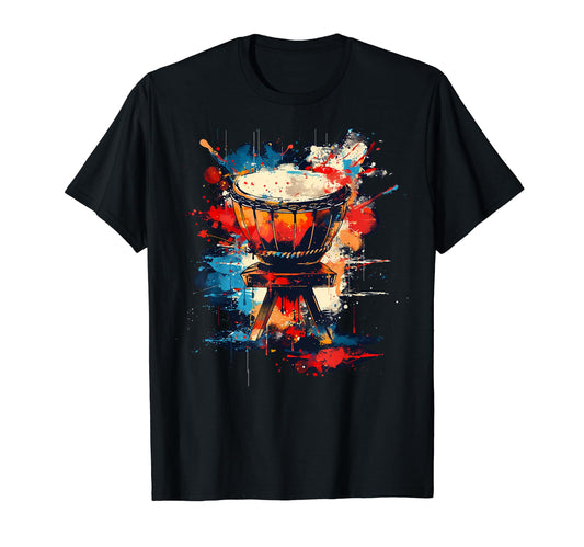 Artistic Colorful Pop Art Painted Taiko Drum T-Shirt - Graphic Print Unisex - T-Shirt, Sweatshirt, Hoodie
