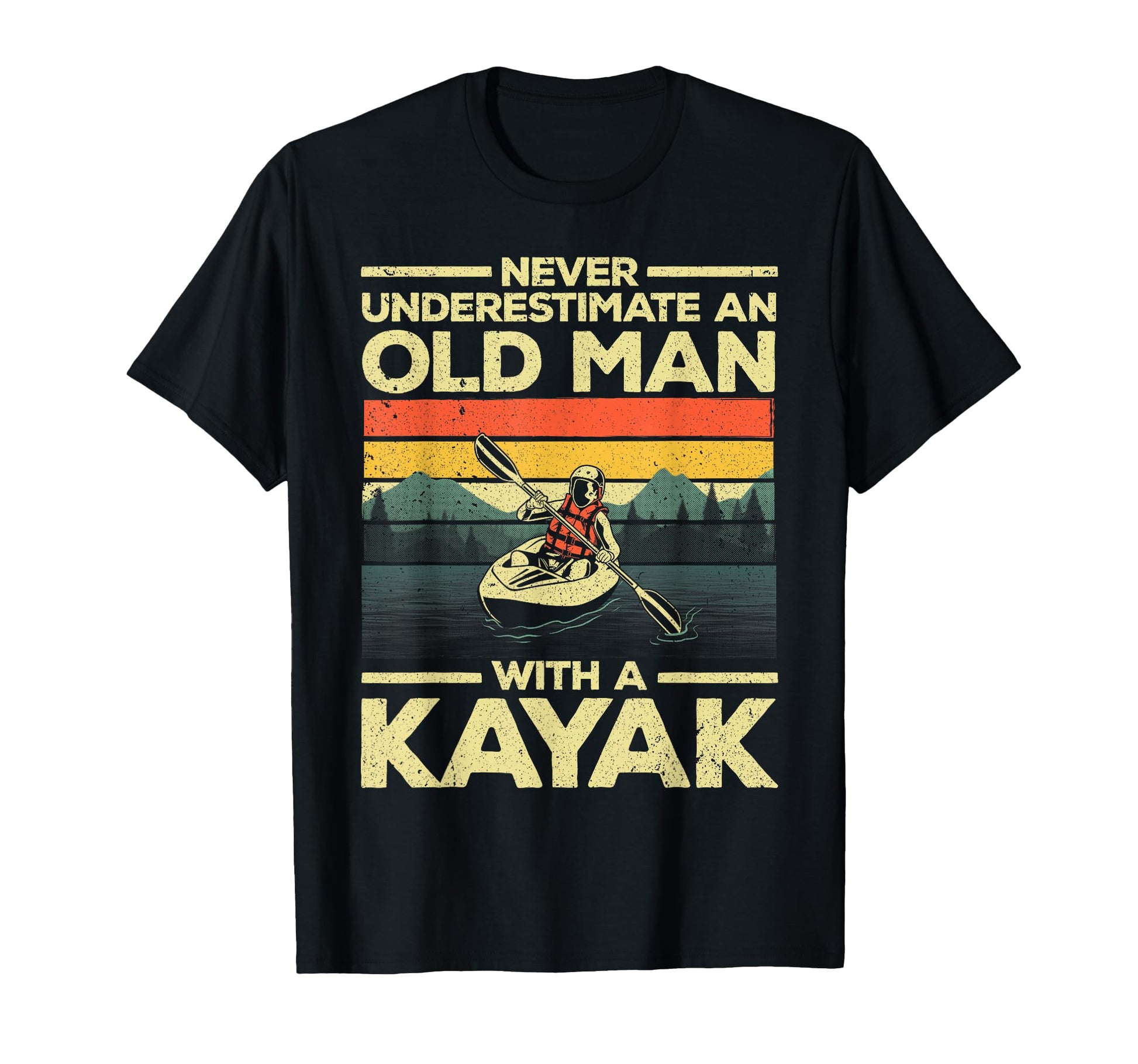 Funny Kayaking Grandpa Kayaker Kayak Lovers T-Shirt - Trendy Graphic Unisex - T-Shirt, Sweatshirt, Hoodie