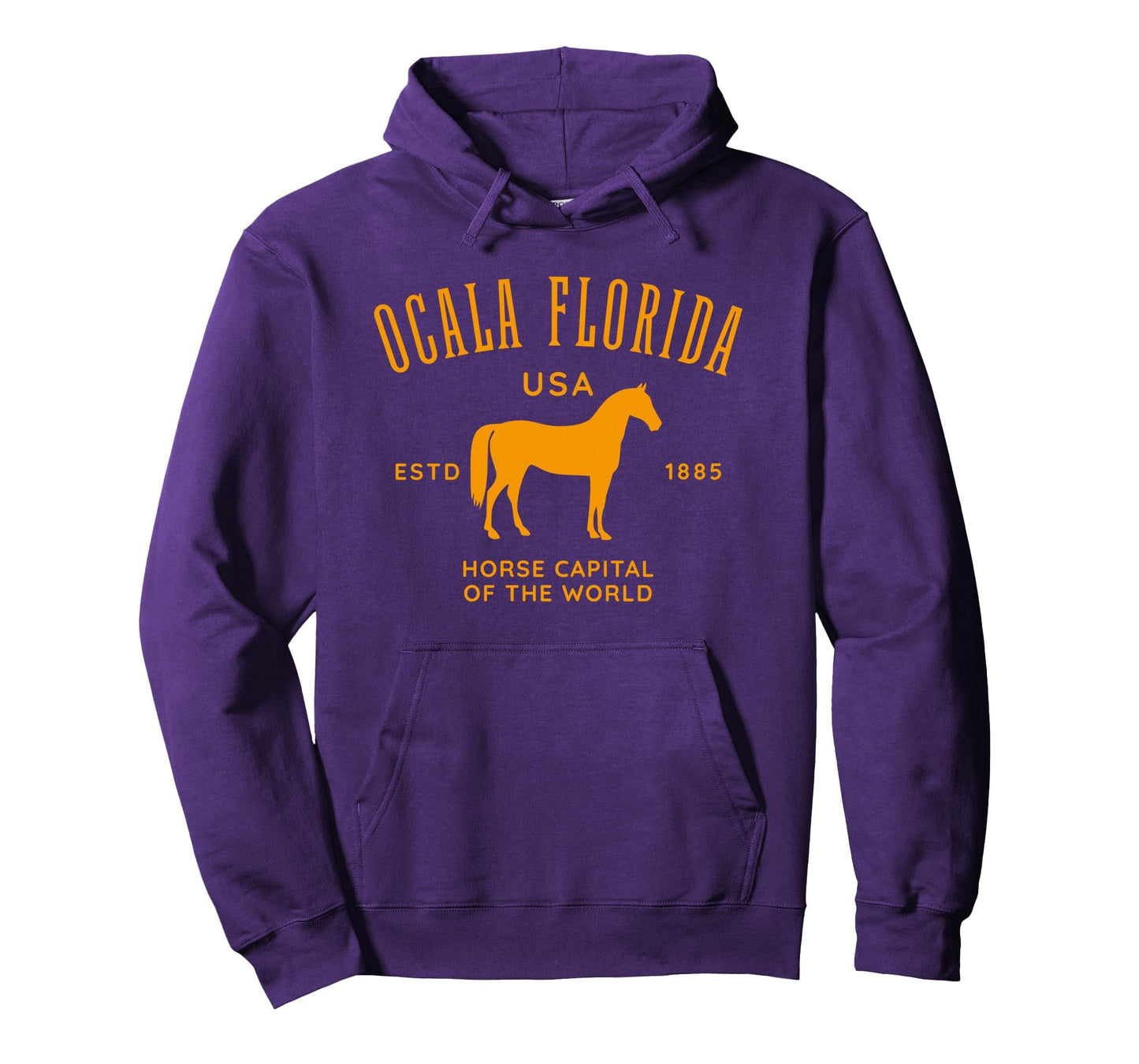 Ocala Florida Usa Horse Capital Hoodie - Casual Everyday Wear Men Women - T-Shirt, Sweatshirt, Hoodie
