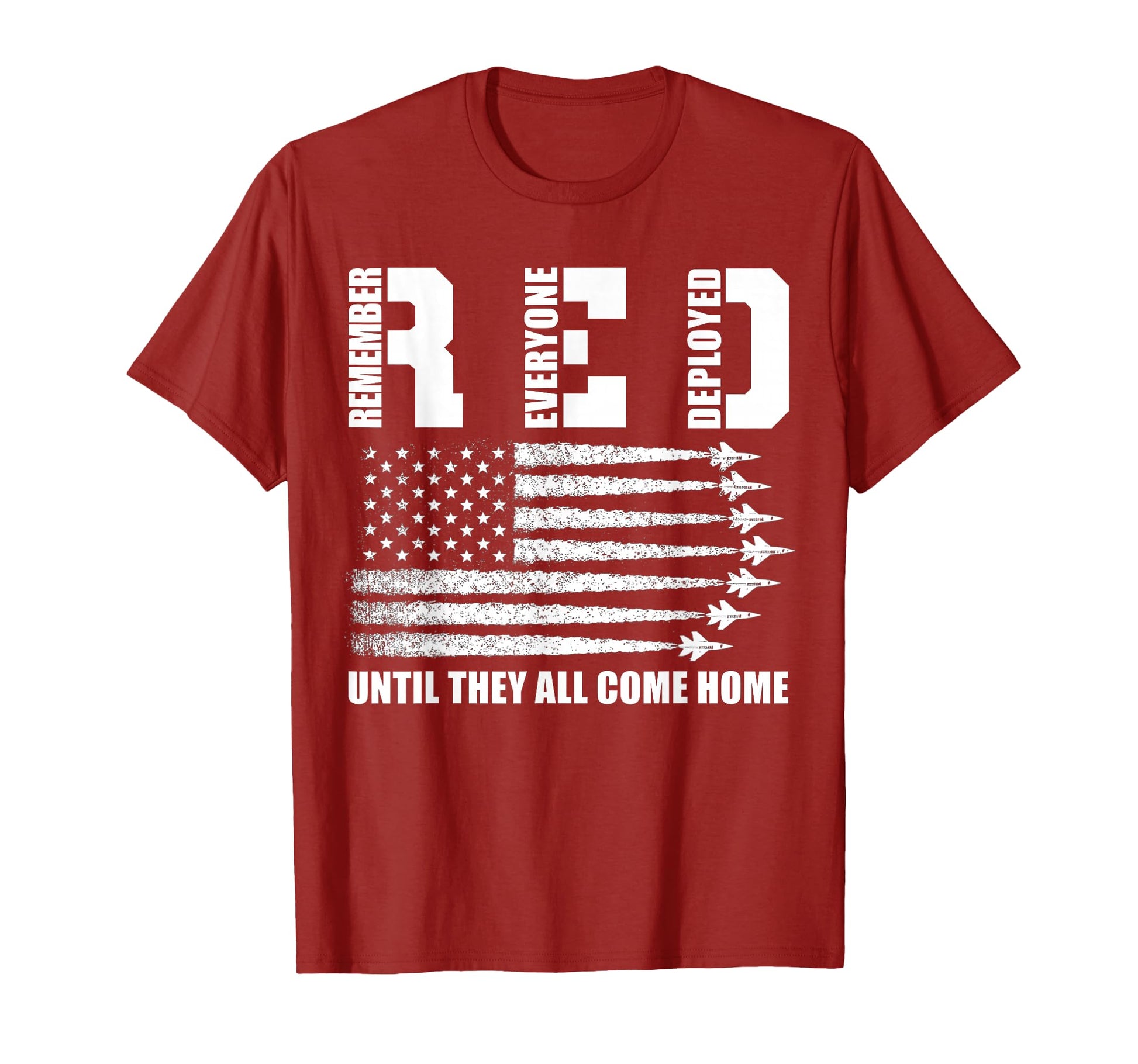 Red American Flag Remember Everyone T-Shirt - Minimalist Print Men Women - T-Shirt, Sweatshirt, Hoodie