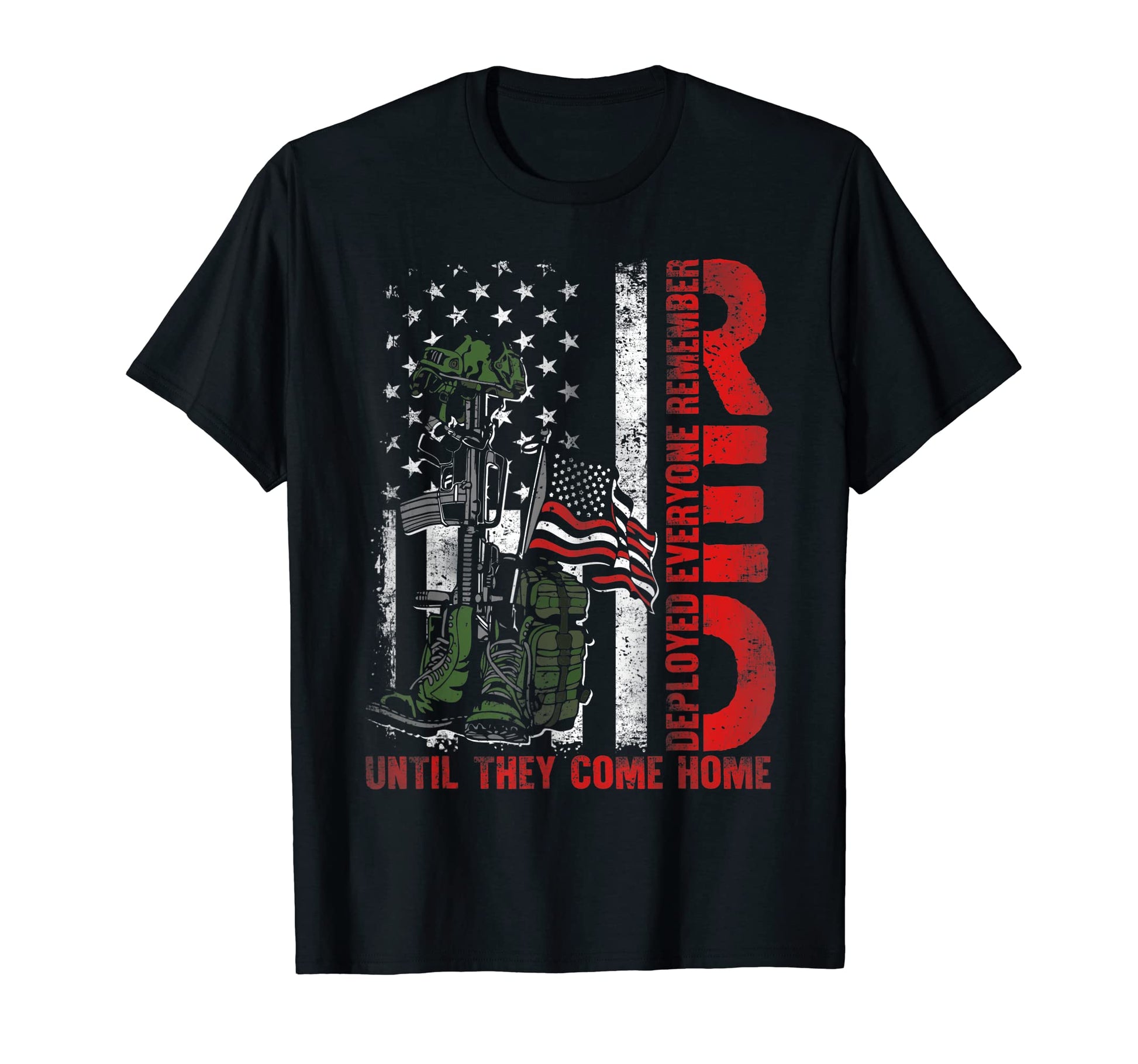 Red Friday Military Support Until They T-Shirt - Custom Art Print Unisex - T-Shirt, Sweatshirt, Hoodie
