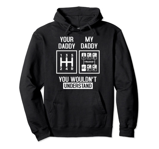 18 Wheeler Semi Truck Tractor Trailer Hoodie - Minimalist Print Men Women - T-Shirt, Sweatshirt, Hoodie