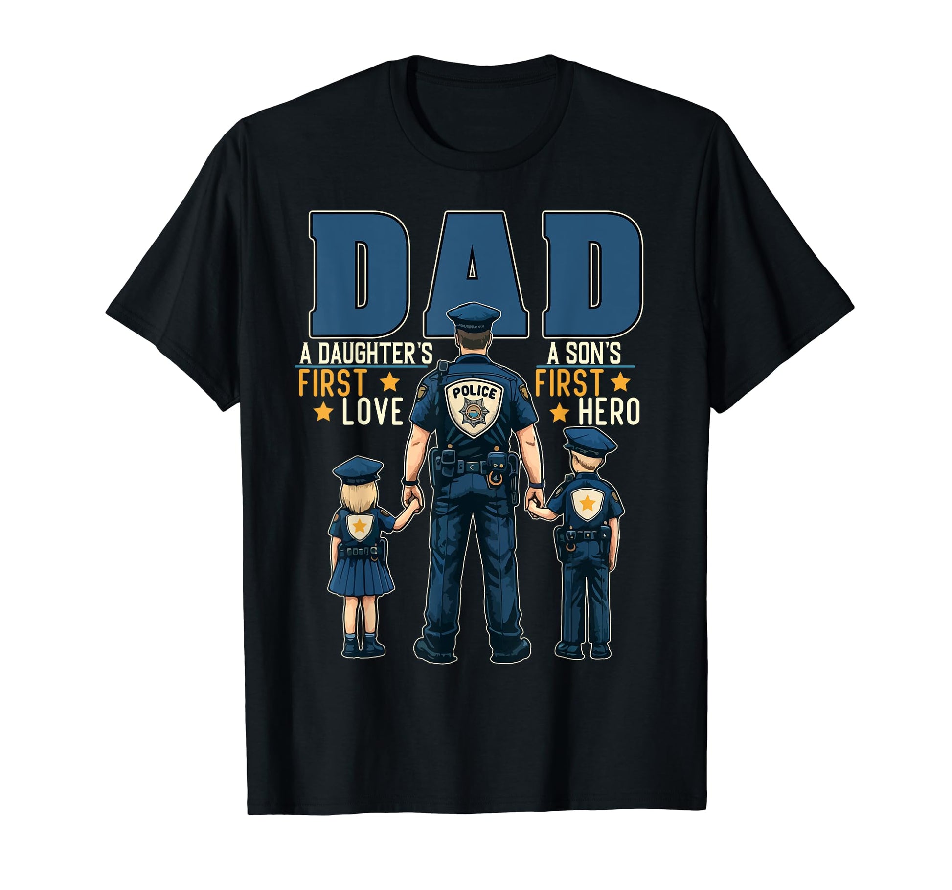 Proud Police Dad Father Son Daughter T-Shirt - Aesthetic Graphic Unisex - T-Shirt, Sweatshirt, Hoodie
