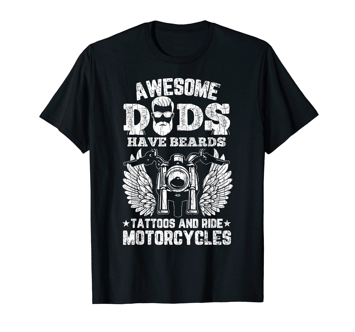 Awesome Dads Ride Motorcycles Funny T-Shirt - Custom Art Print for Adults - T-Shirt, Sweatshirt, Hoodie