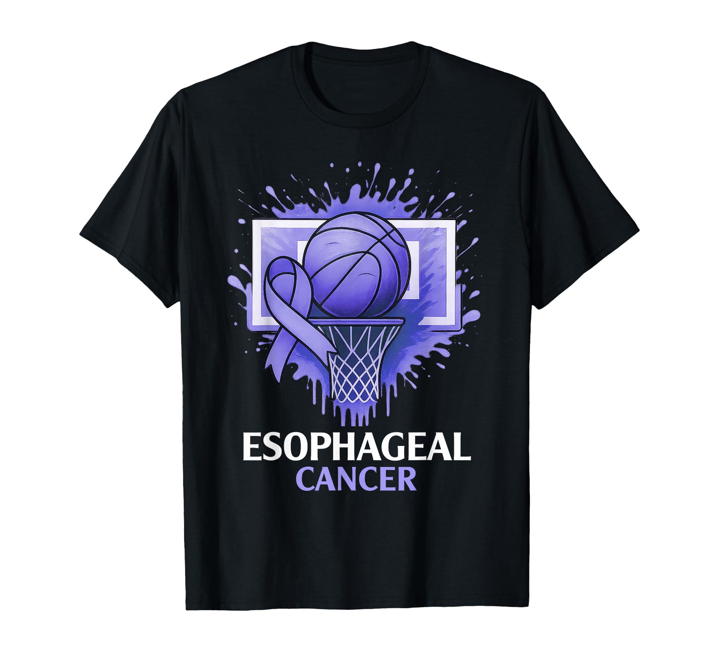 Basketball Esophageal Cancer Sweatshirt - Graphic Print Men Women - T-Shirt, Sweatshirt, Hoodie