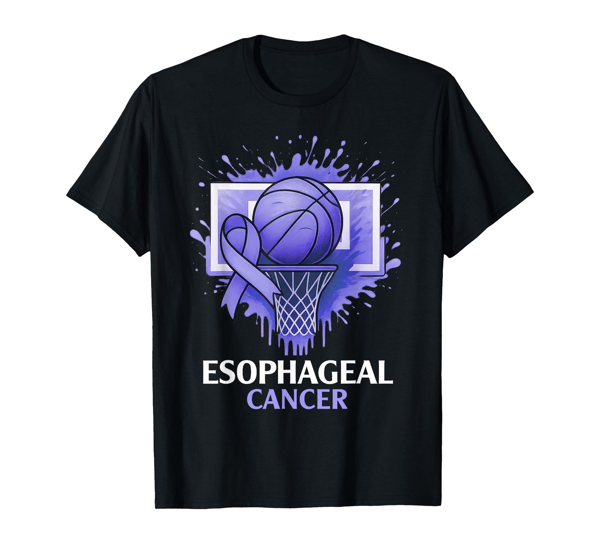 Basketball Esophageal Cancer Sweatshirt - Graphic Print Men Women - T-Shirt, Sweatshirt, Hoodie