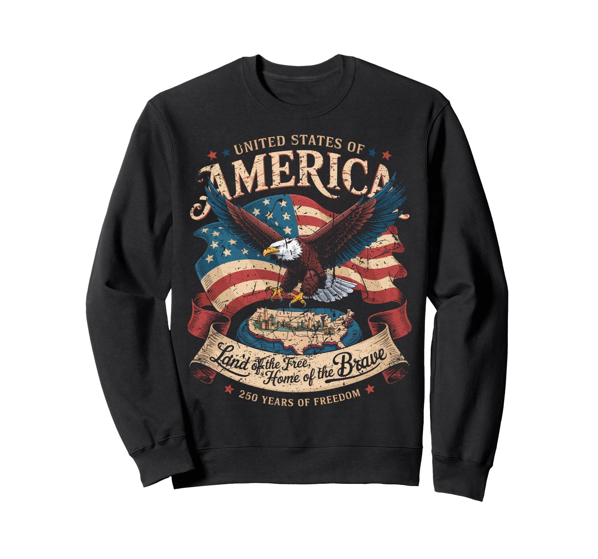 Bald Eagle 250Th Anniversary Sweatshirt - Casual Everyday Wear Men Women - T-Shirt, Sweatshirt, Hoodie