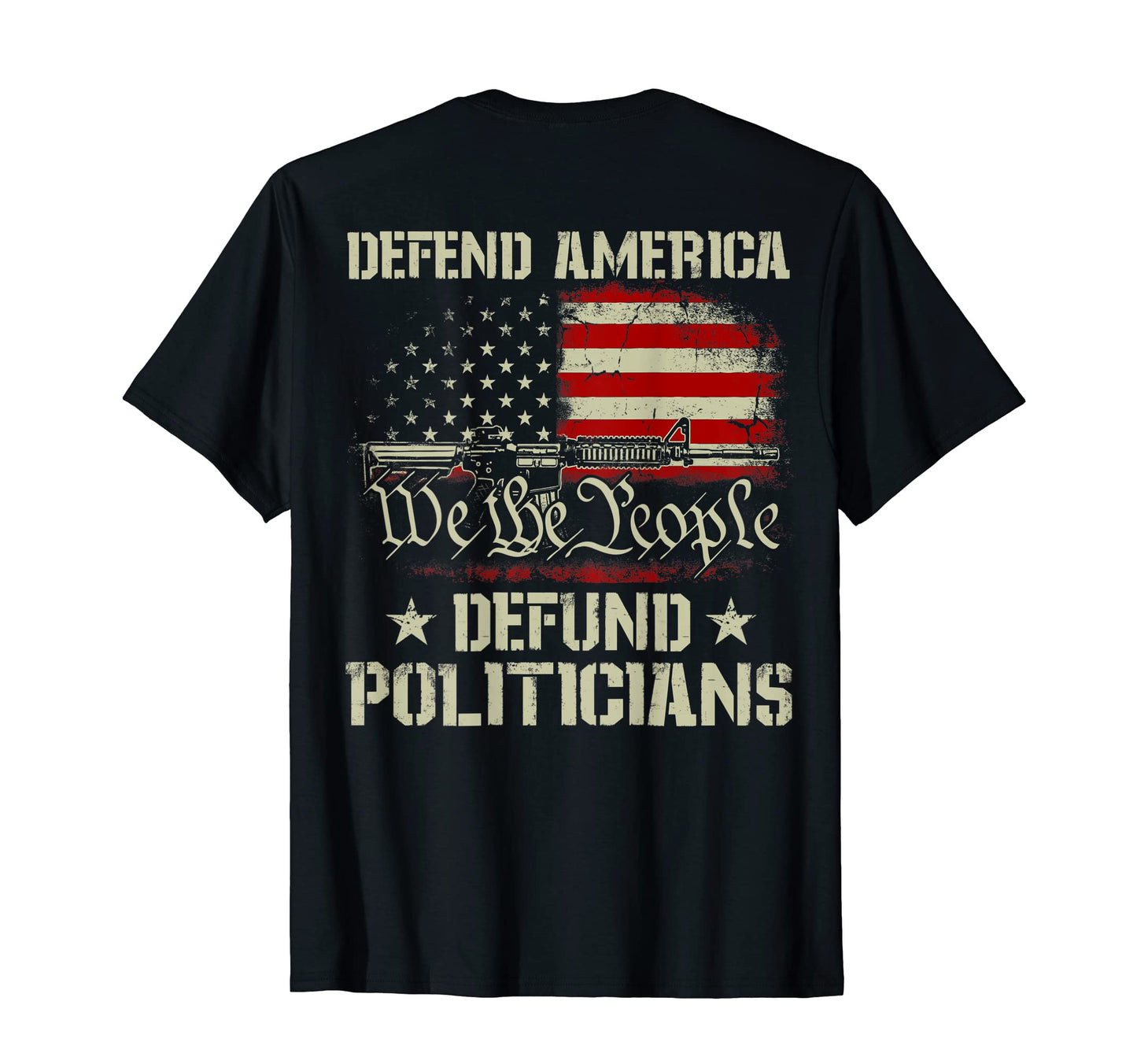 Mens Gun American Flag Defend T-Shirt - Fun Novelty Design Men Women - T-Shirt, Sweatshirt, Hoodie
