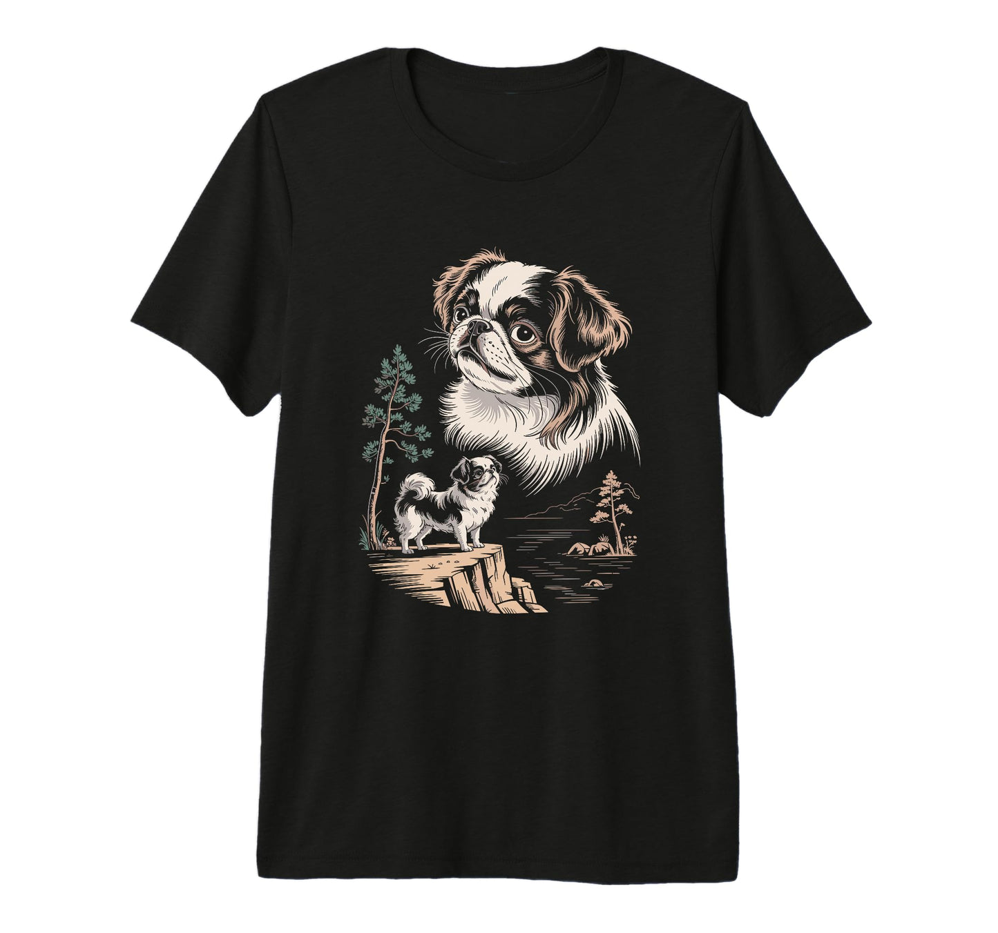 Mom Dad Japanese Chin Dog Owner Hiking T-Shirt - Novelty Apparel Men Women - T-Shirt, Sweatshirt, Hoodie