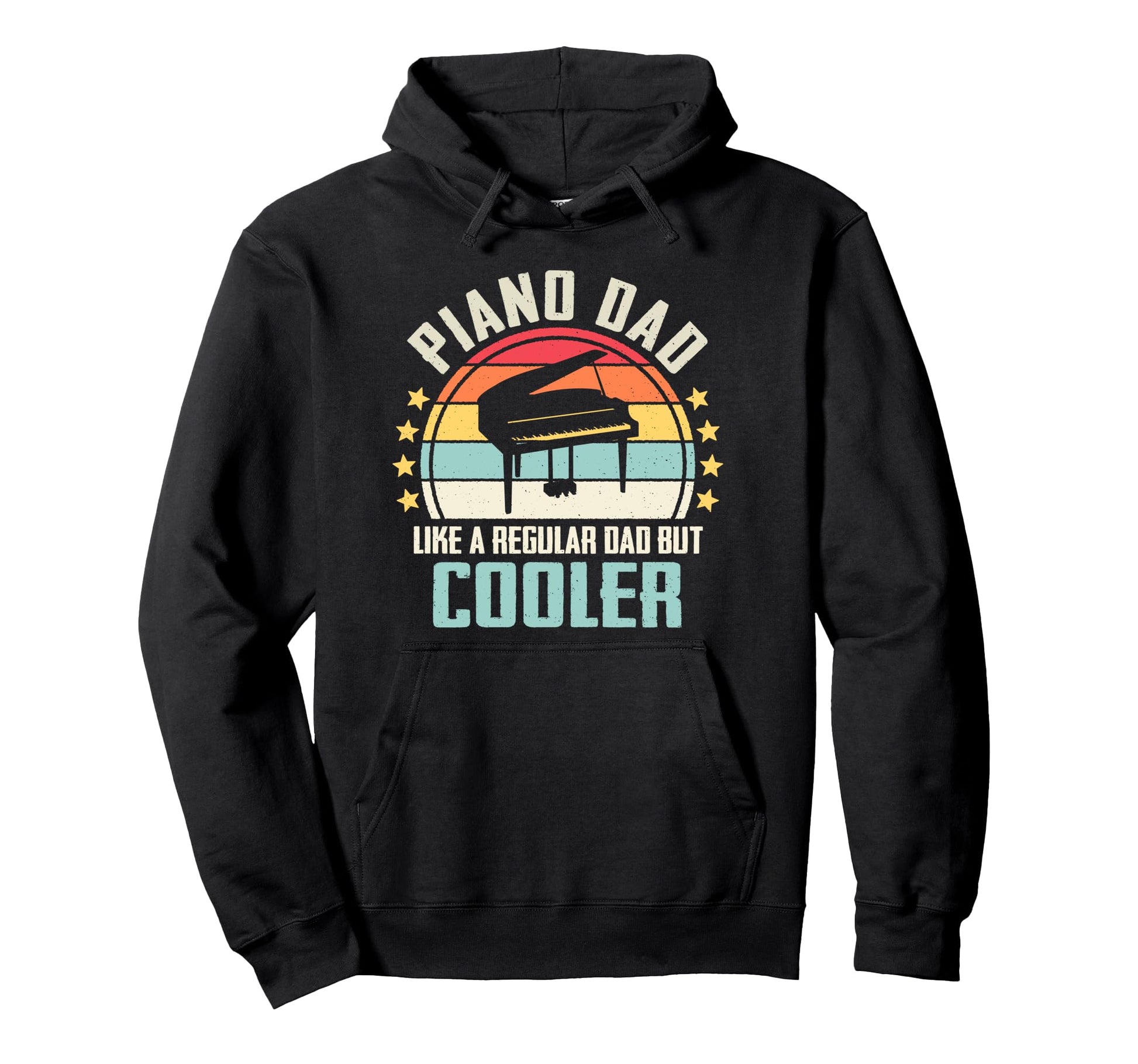 Piano Dad Like Regular Dad But Cooler Hoodie - Custom Art Print Men Women - T-Shirt, Sweatshirt, Hoodie