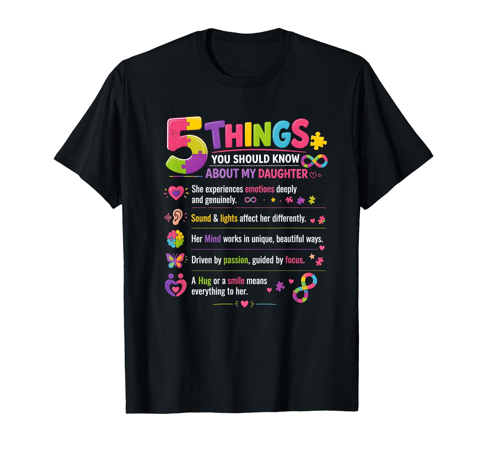 Autistic Daughter Autism Awareness T-Shirt - Streetwear Style for Adults - T-Shirt, Sweatshirt, Hoodie