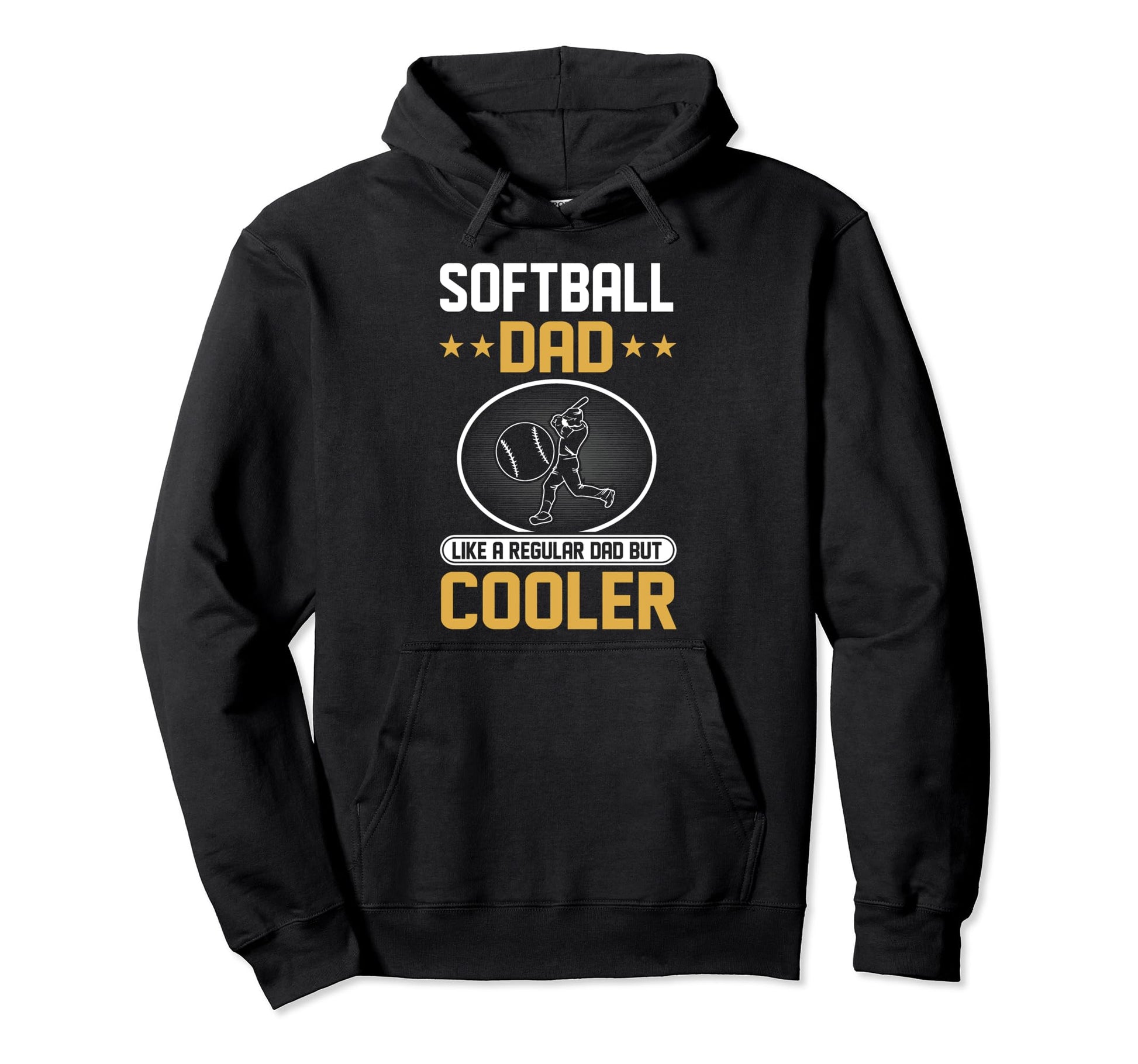 Softball Dad Like Regular Dad But Cooler Hoodie - Custom Art Print Unisex - T-Shirt, Sweatshirt, Hoodie