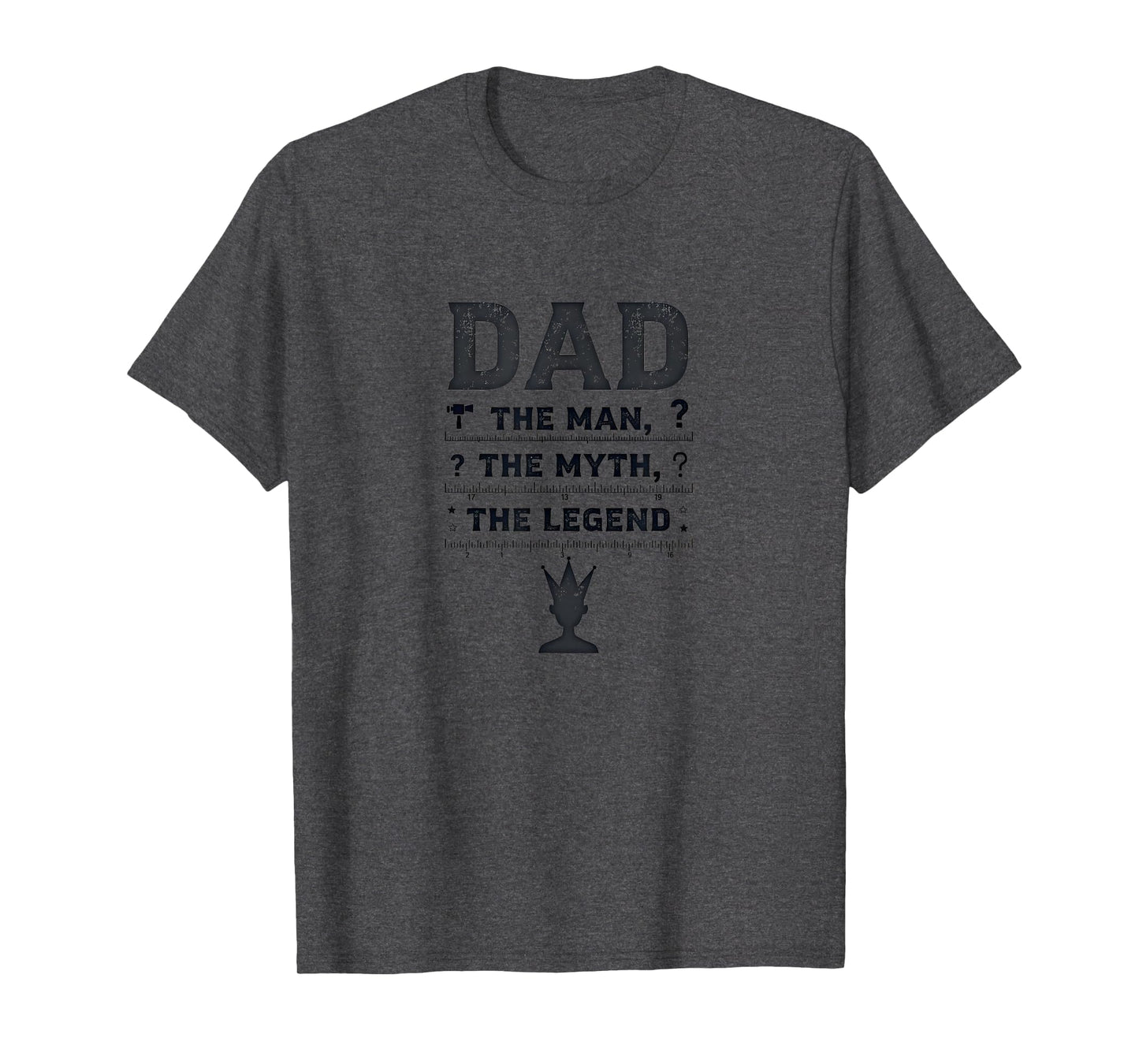 Funny Dads Dad Myth Legend Crown T-Shirt - Aesthetic Graphic for Adults - T-Shirt, Sweatshirt, Hoodie