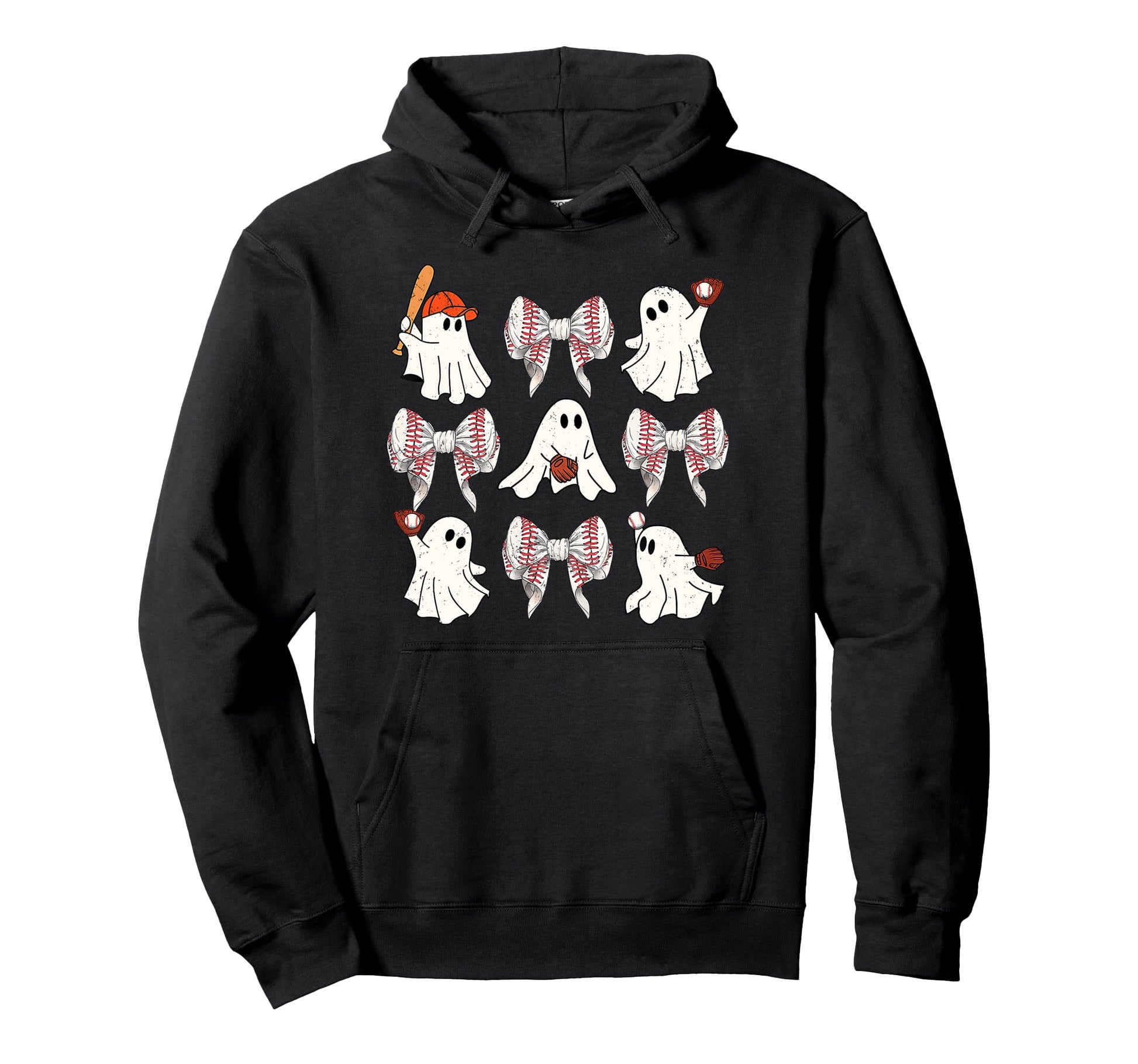 Halloween Baseball Ghosts Baseball Son Hoodie - Streetwear Style Men Women - T-Shirt, Sweatshirt, Hoodie