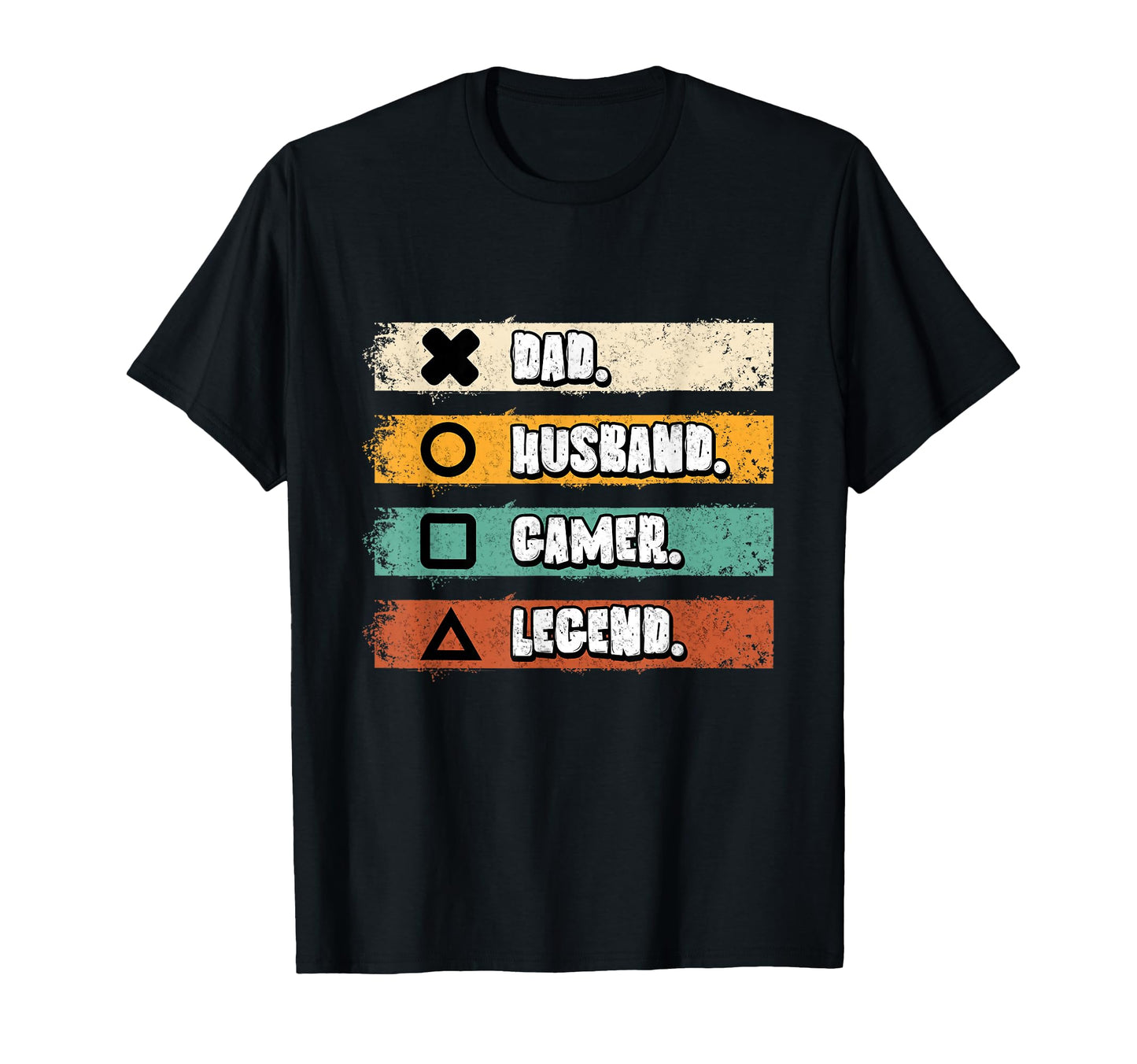 Dad Husband Gamer Legend Funny Video T-Shirt - Minimalist Print Men Women - T-Shirt, Sweatshirt, Hoodie
