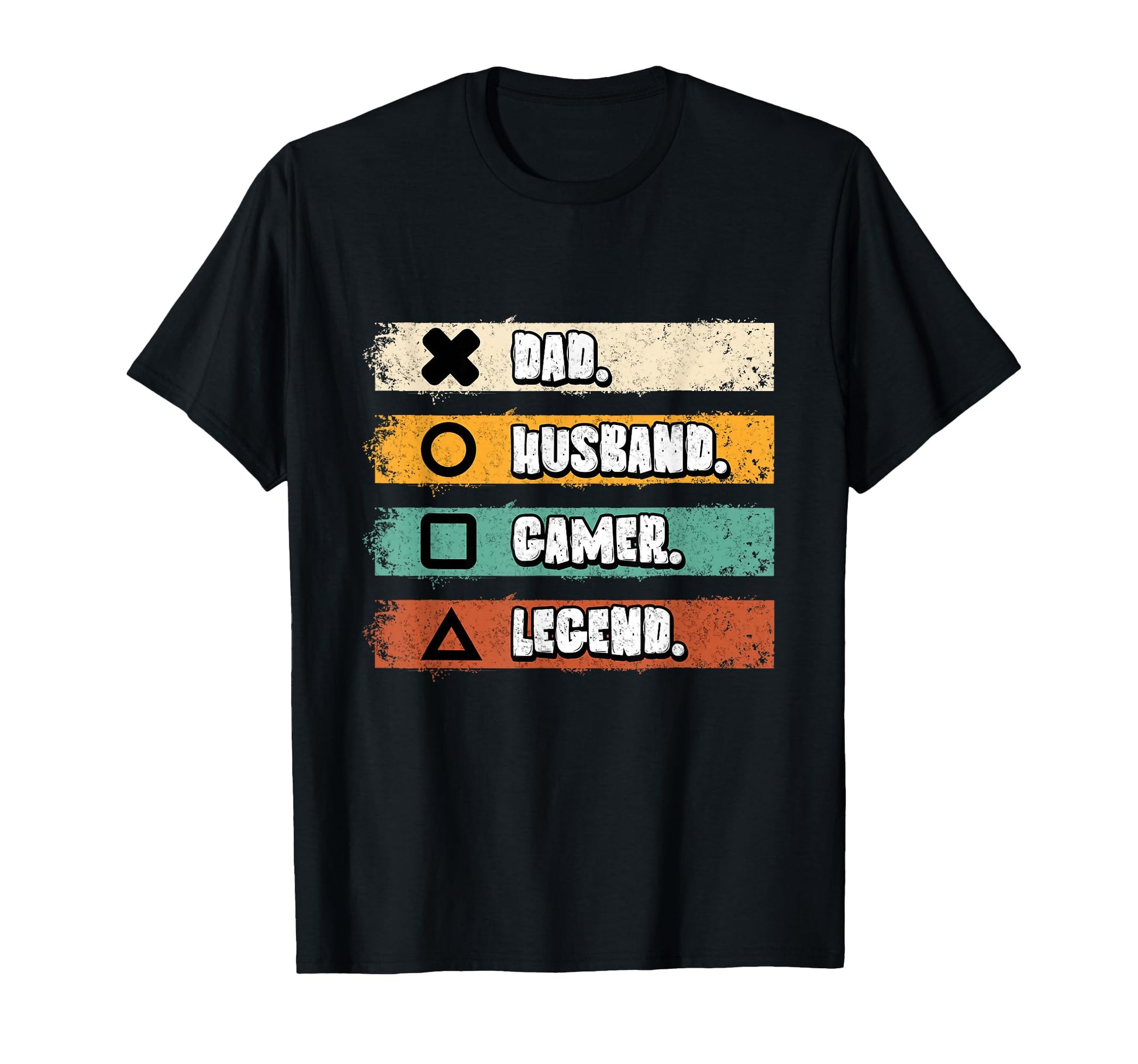 Dad Husband Gamer Legend Funny Video T-Shirt - Minimalist Print Men Women - T-Shirt, Sweatshirt, Hoodie
