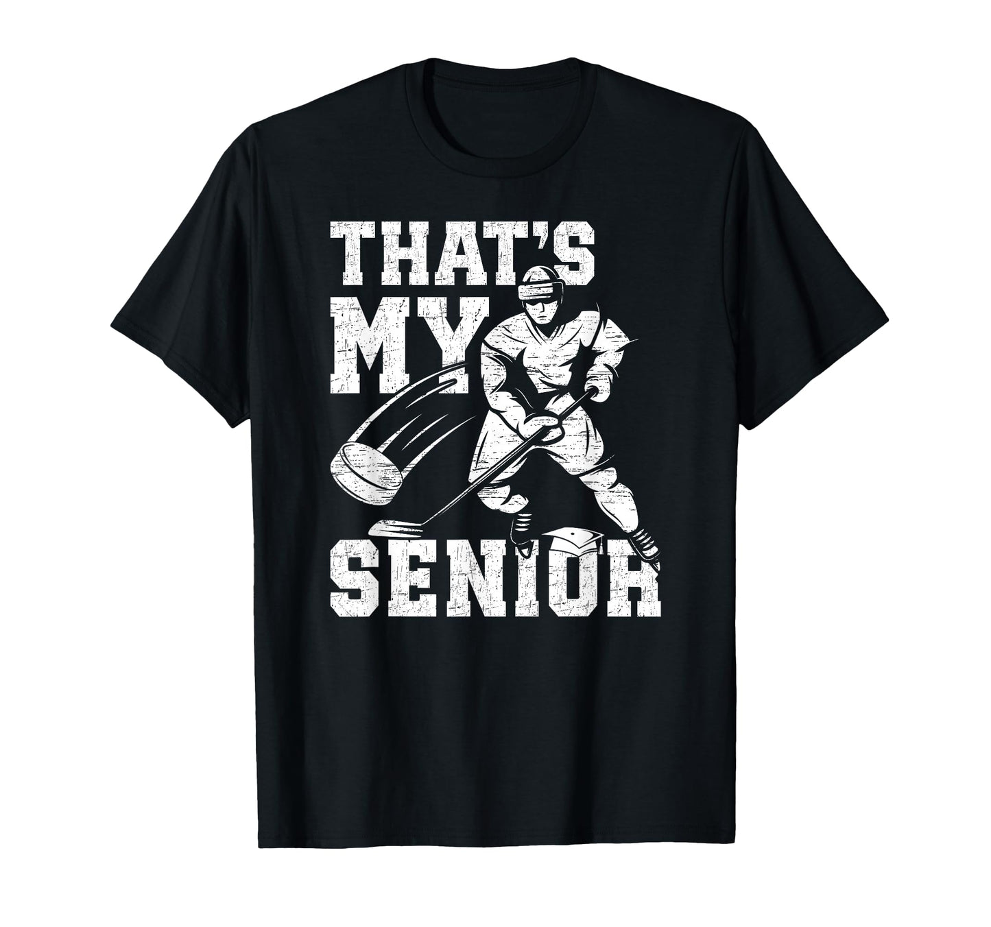 Proud Hockey Senior Dad Ice Hockey T-Shirt - Streetwear Style Unisex - T-Shirt, Sweatshirt, Hoodie