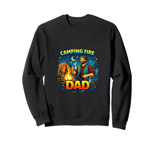 Camping Dad Outdoor Fire Adventure Sweatshirt - Aesthetic Graphic Unisex - T-Shirt, Sweatshirt, Hoodie
