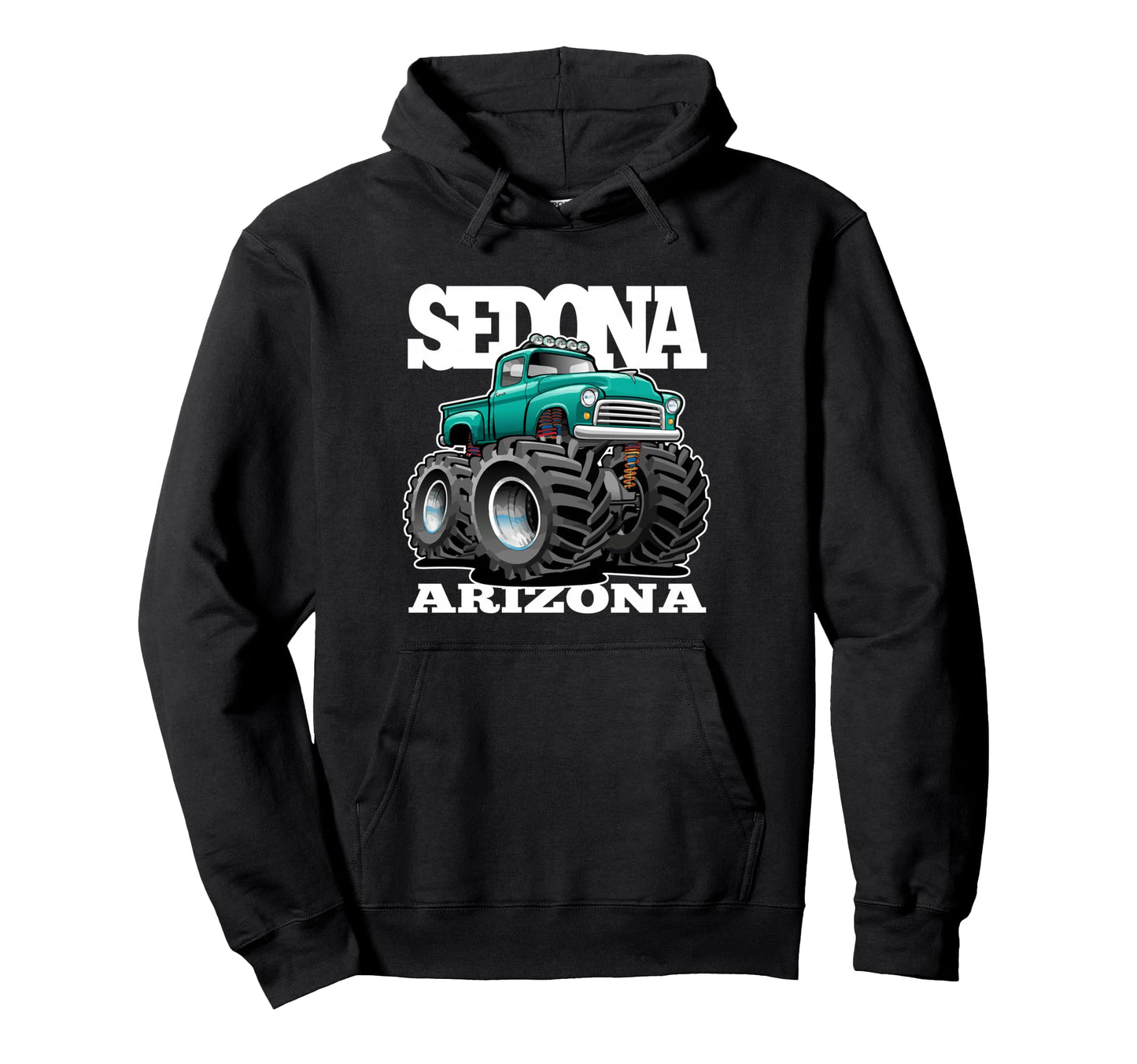 Sedona Arizona Offroad 4X4 Pick Up Truck Hoodie - Trendy Graphic Unisex - T-Shirt, Sweatshirt, Hoodie