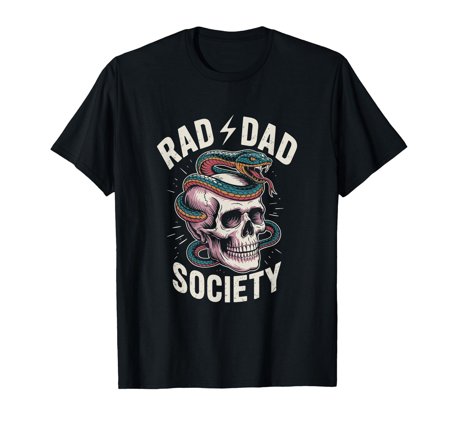 Rad Dad Society Skull And Snake T-Shirt - Casual Everyday Wear for Adults - T-Shirt, Sweatshirt, Hoodie
