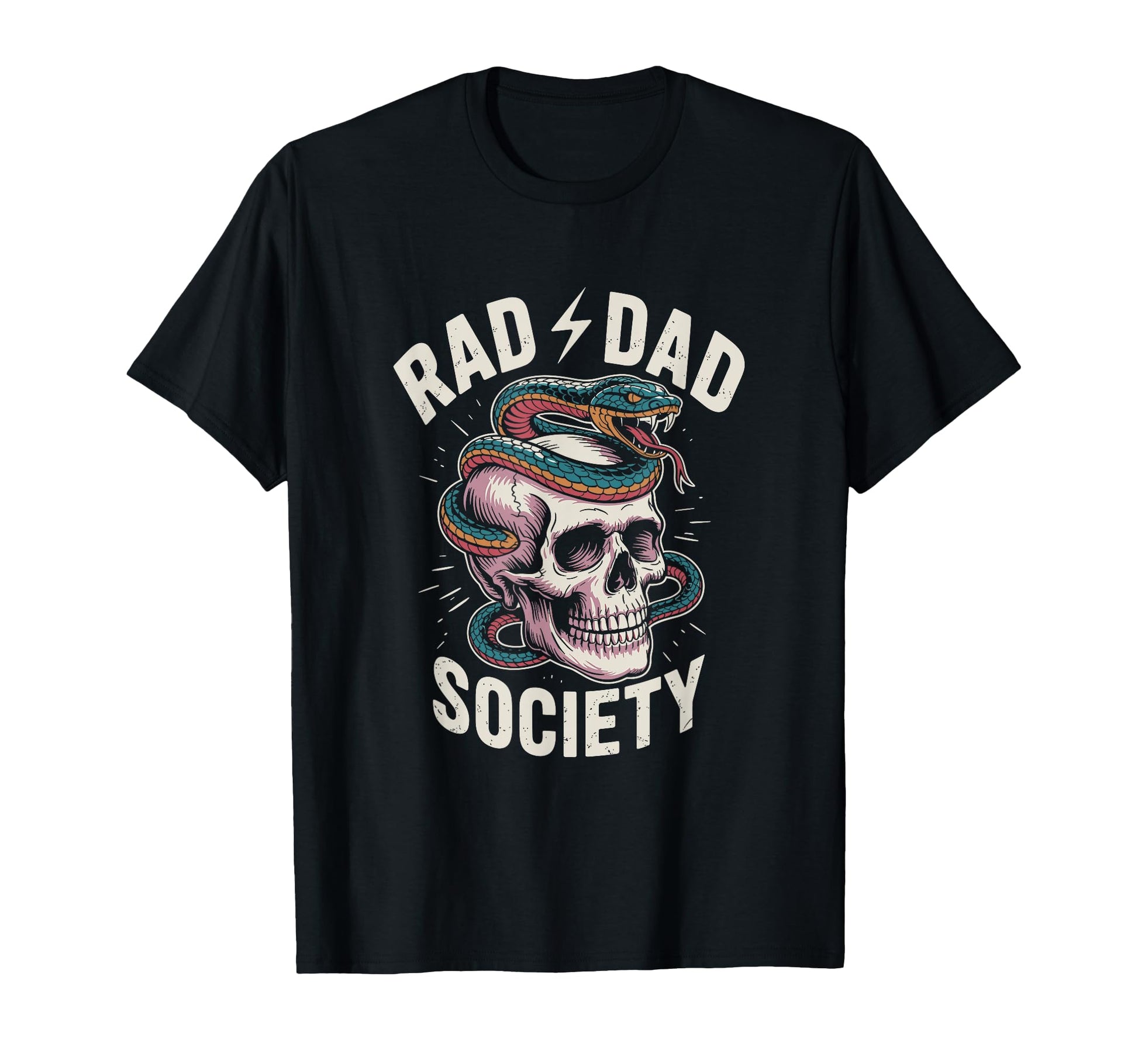 Rad Dad Society Skull And Snake T-Shirt - Casual Everyday Wear for Adults - T-Shirt, Sweatshirt, Hoodie