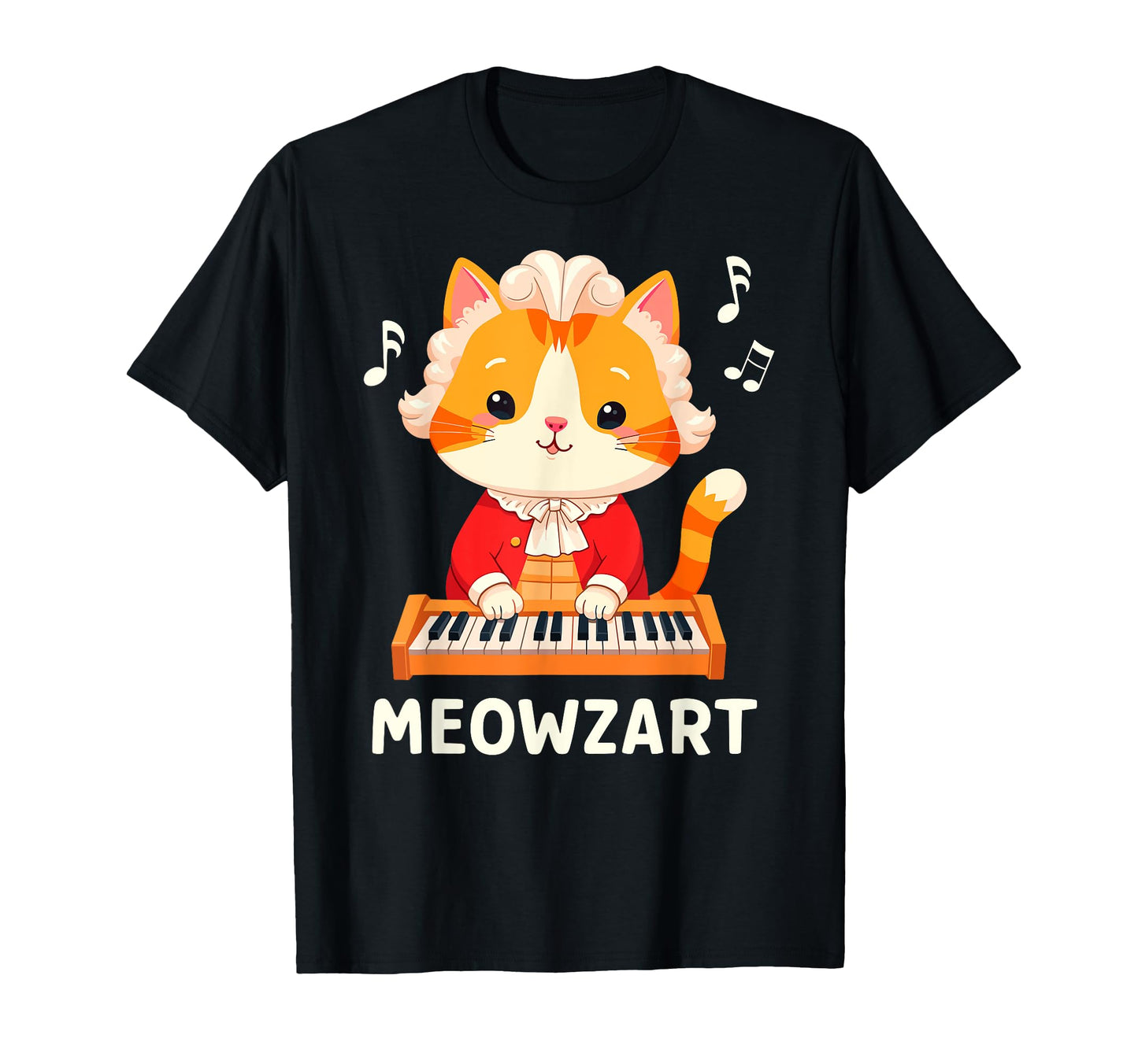 Musician Cat Meowzart Music Cats T-Shirt - Casual Everyday Wear Unisex - T-Shirt, Sweatshirt, Hoodie