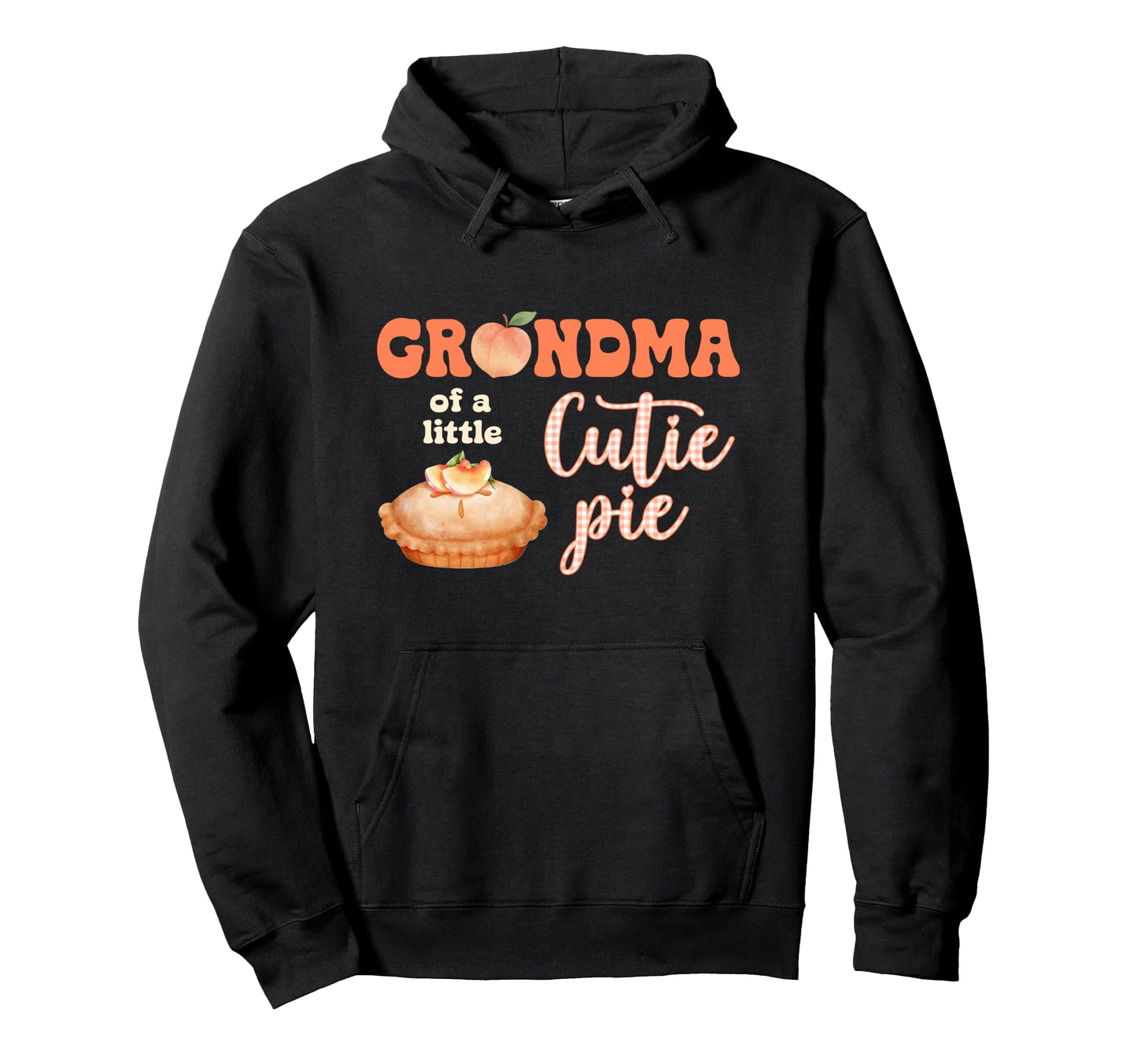 Grandma Little Cutie Peach Pie Bow Hoodie - Unique Graphic for Adults - T-Shirt, Sweatshirt, Hoodie