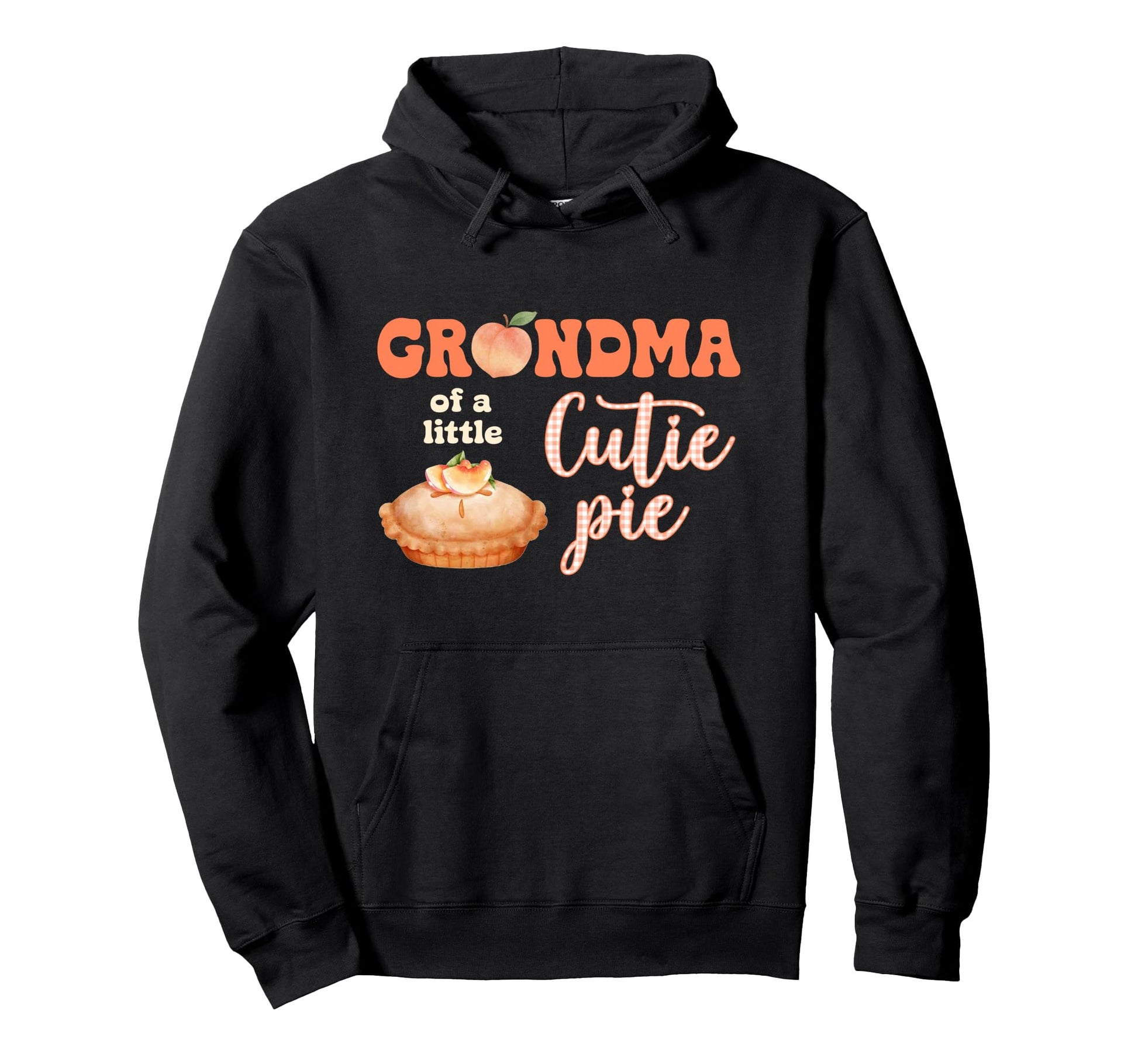 Grandma Little Cutie Peach Pie Bow Hoodie - Unique Graphic for Adults - T-Shirt, Sweatshirt, Hoodie