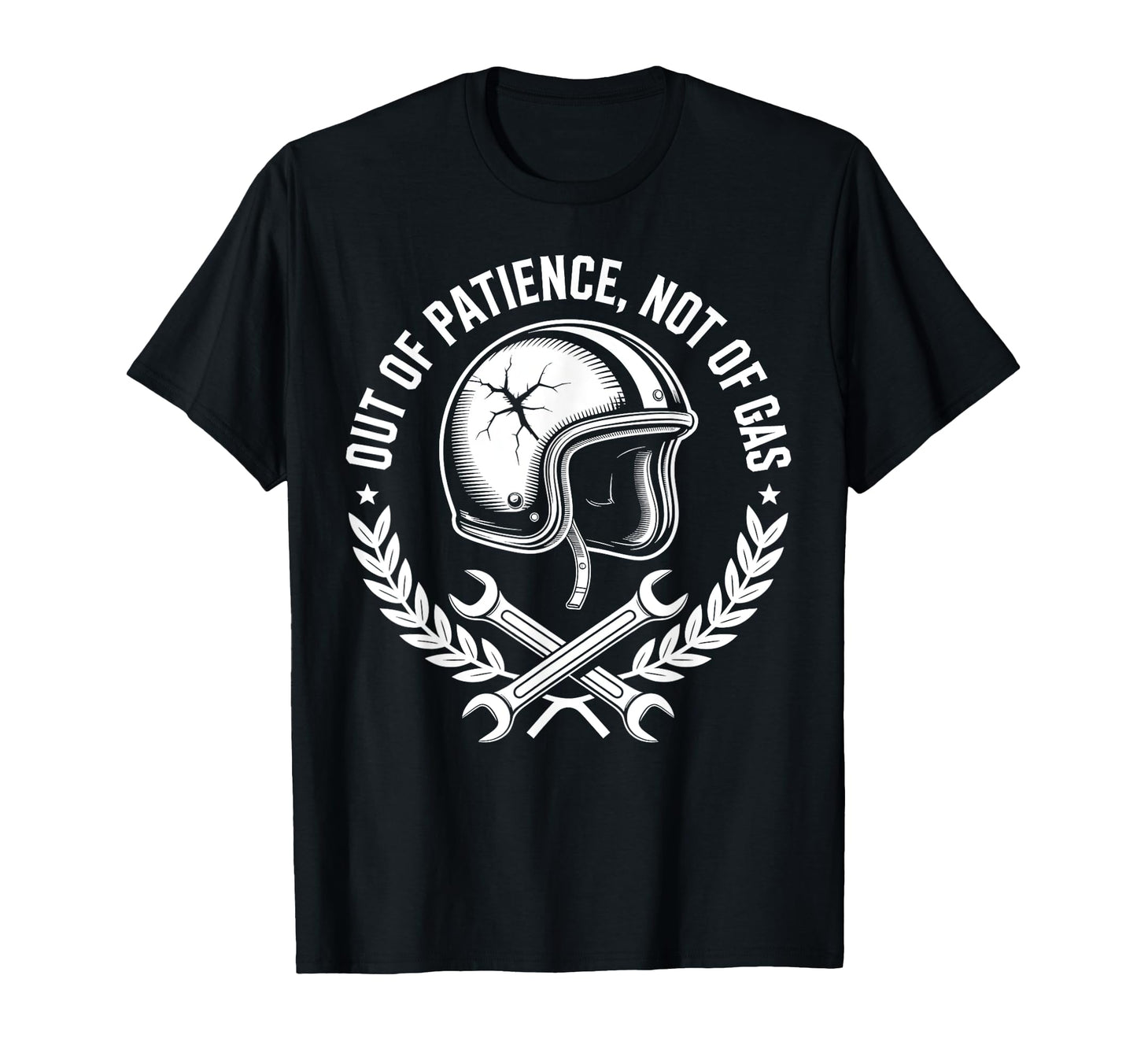 Out Patience Not Gas Motorcycle Grandpa T-Shirt - Aesthetic Graphic Unisex - T-Shirt, Sweatshirt, Hoodie
